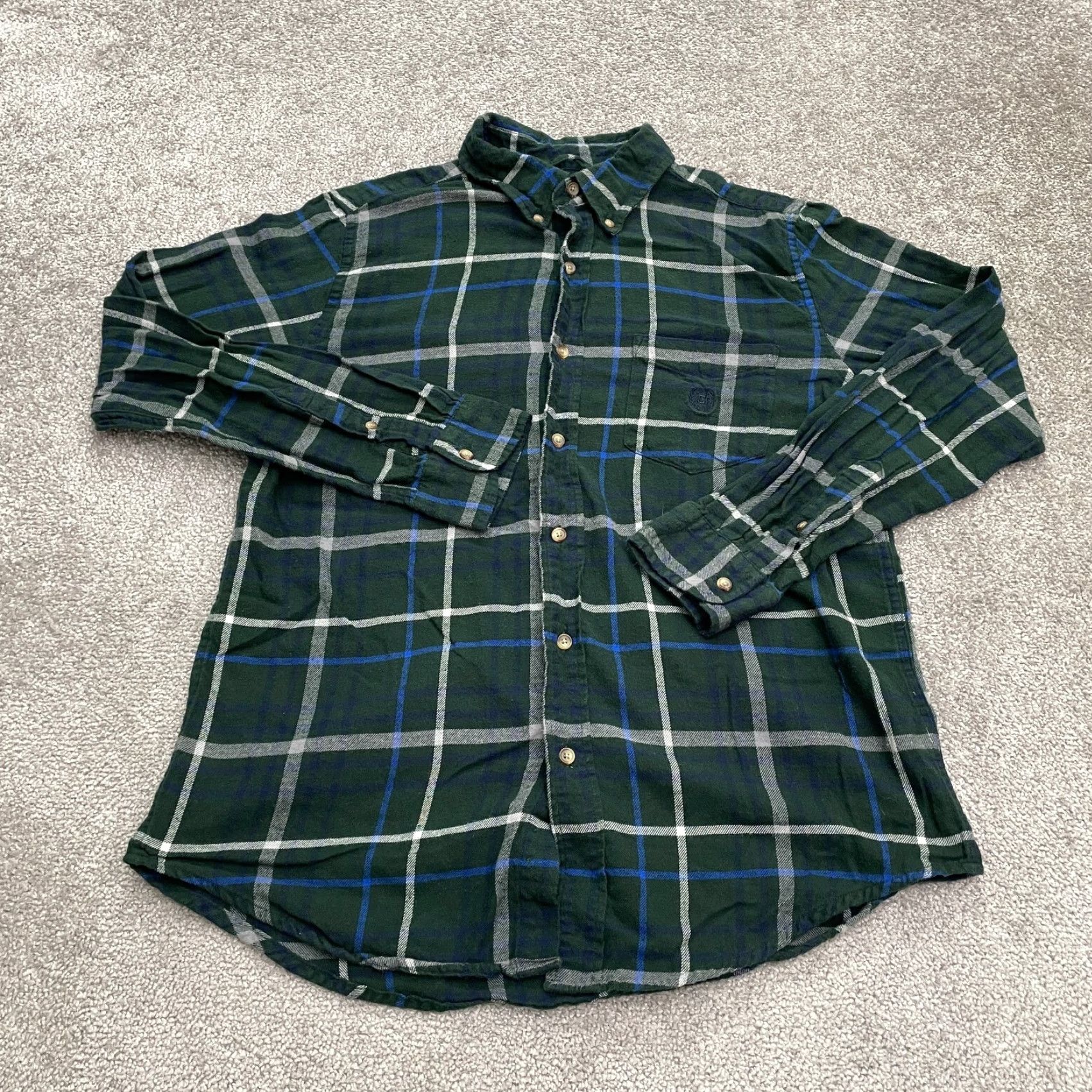 Chaps Chaps Shirt Men M Green Plaid Long Sleeve Button-Up Cotton Casual Size US M / EU 48-50 / 2 - 2 Thumbnail