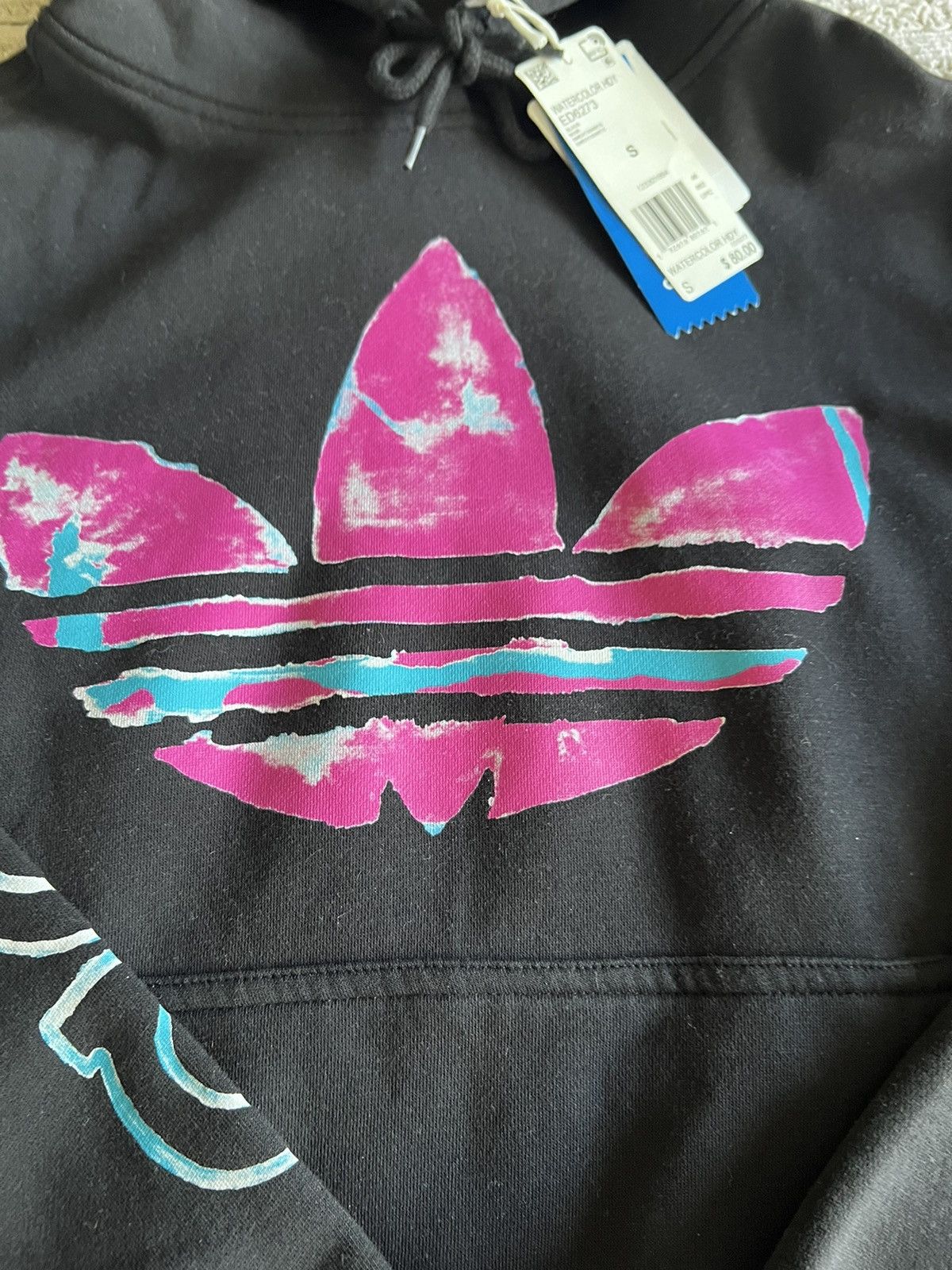 Adidas Black Adidas Cotton Candy Water Color Hoodie Size US S / EU 44-46 / 1 - 2 Thumbnail