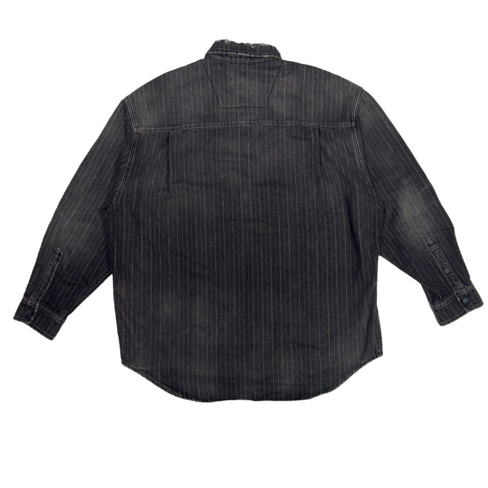 Balenciaga Distressed Striped Denim Shirt Size US M / EU 48-50 / 2 - 2 Thumbnail