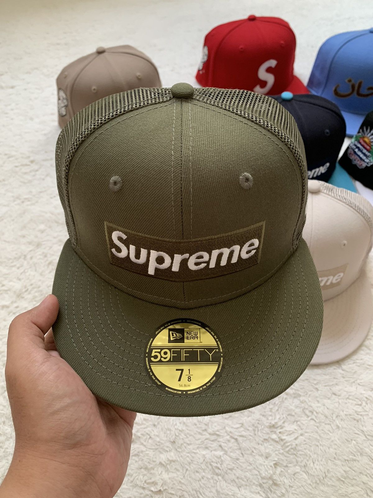 New Era × Supreme Supreme X New Era Box Logo Mesh SS23 Size 28 - 2 Thumbnail