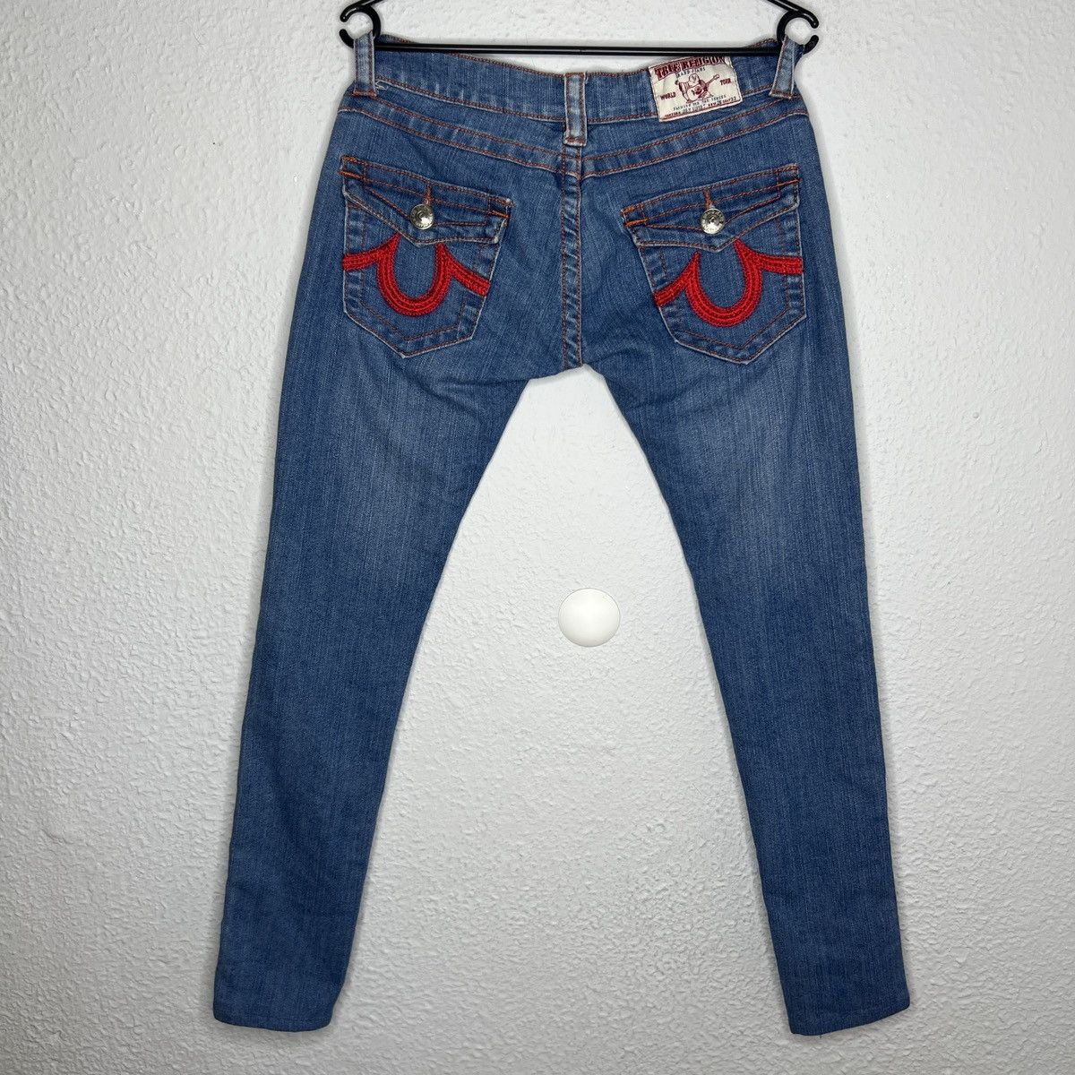 True Religion × Vintage True Religion Vintage Jeans Denim Trousers Embroidered Logo Size 26" / US 2 / IT 38 - 2 Thumbnail