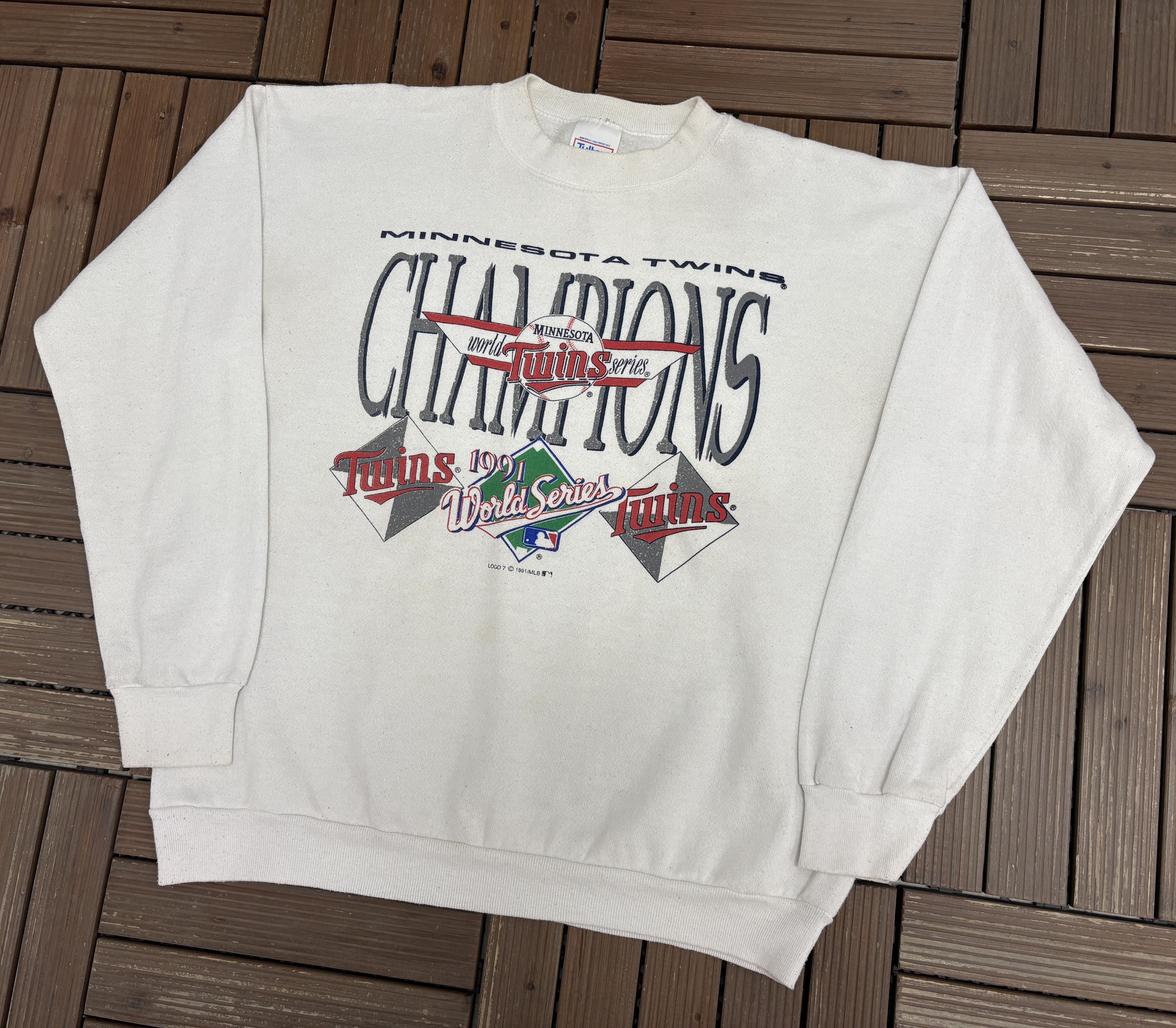 Vintage Minnesota Twins World Series Champions 1991 Crewneck Sweater Size US XL / EU 56 / 4 - 4 Thumbnail