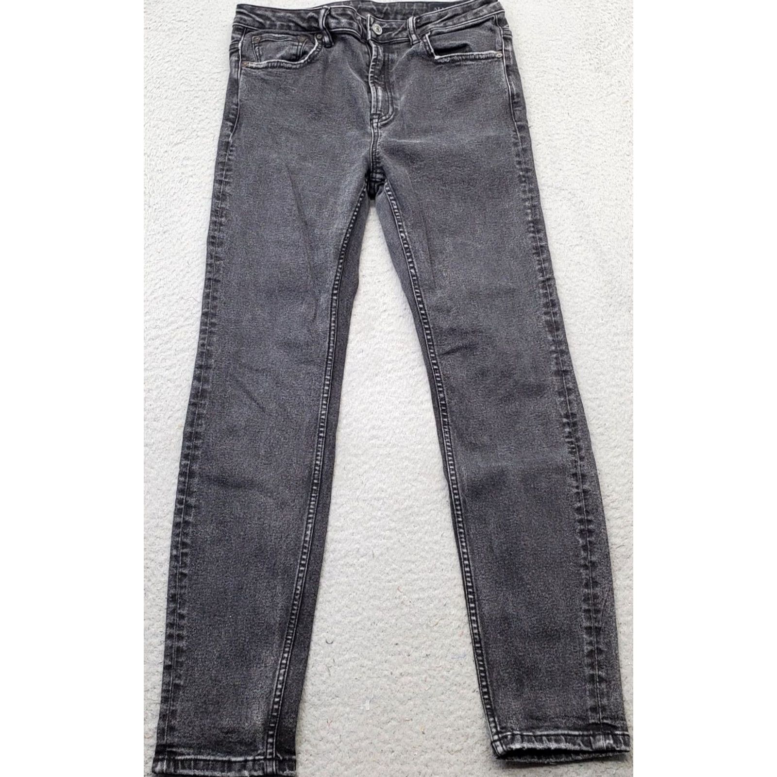 Allsaints AllSaints Jeans Womens 30 Black Denim 5-Pocket Dark Wash Comfort Skinny Leg Size 30" / US 8 / IT 44 - 2 Thumbnail