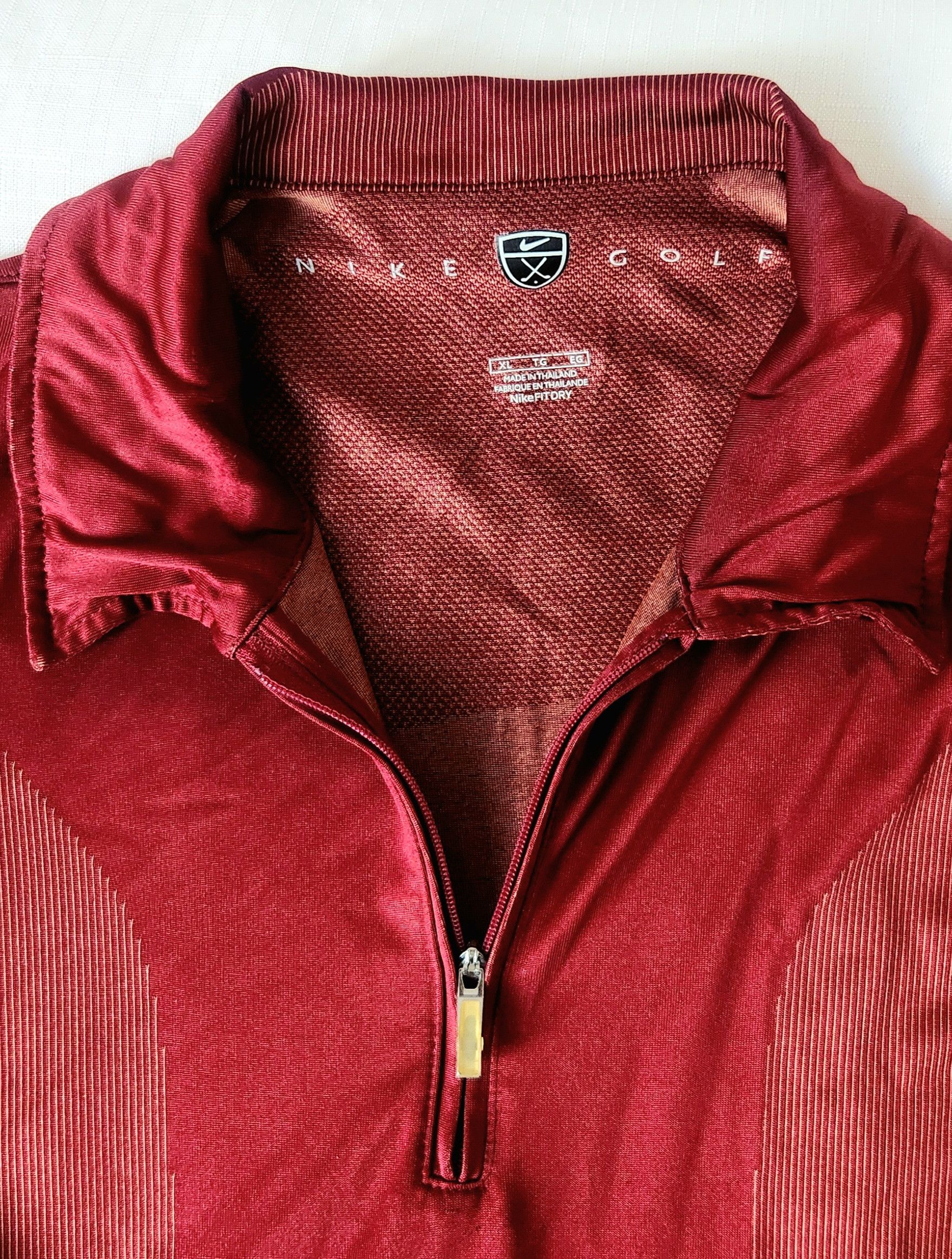 Nike Nike Dri-Fit Polo Men Large Red/Burgundy Short Sleeve Golf Size US XL / EU 56 / 4 - 4 Thumbnail
