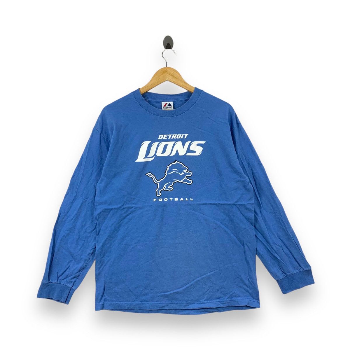 NFL Vintage DETROIT LIONS FOOTBALL NFL Long Sleeve Tee Shirt Size US L / EU 52-54 / 3 - 1 Thumbnail