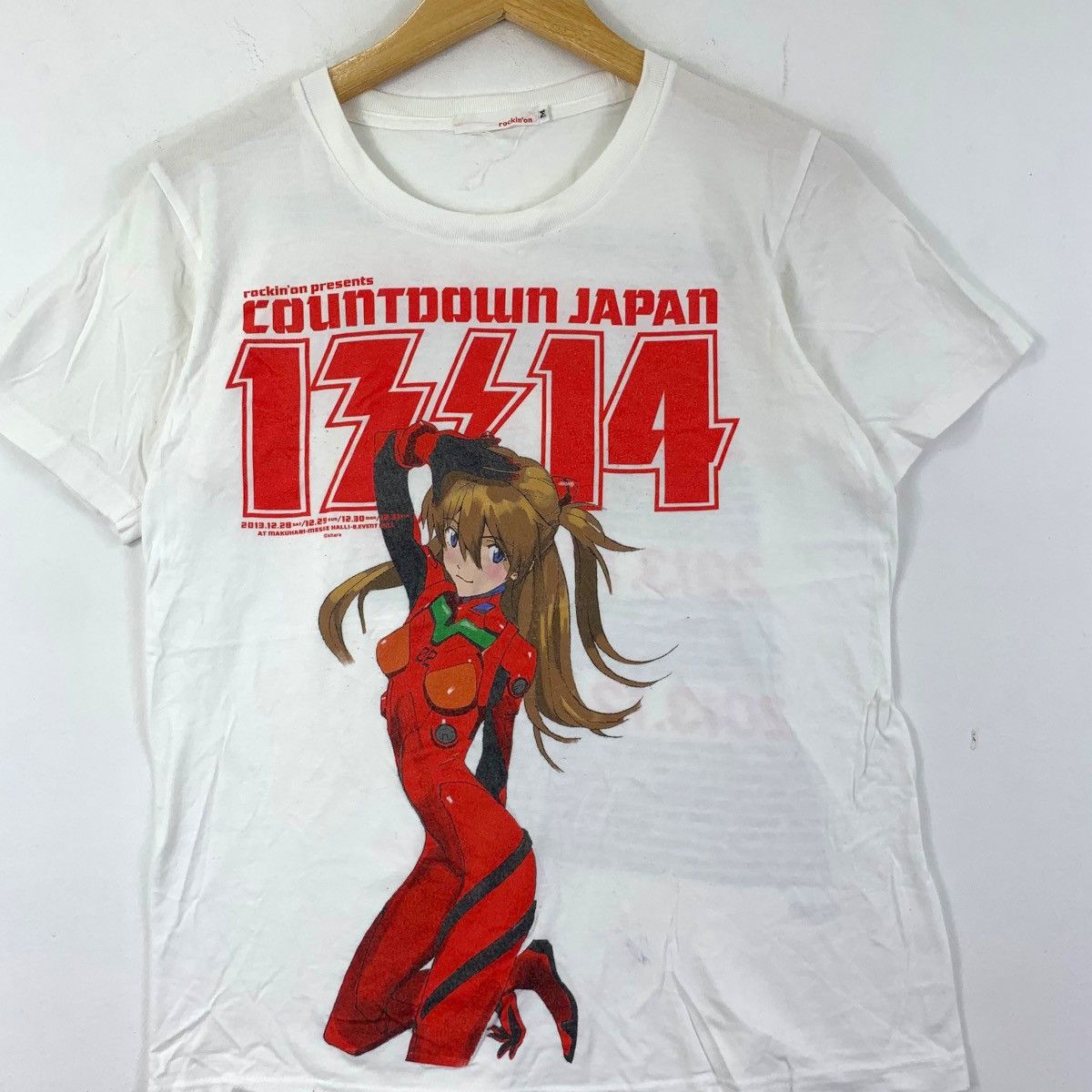 Vintage NEON GENESIS EVANGELION Asuka x Rockin On Japan Tee Shirt Size US M / EU 48-50 / 2 - 3 Thumbnail