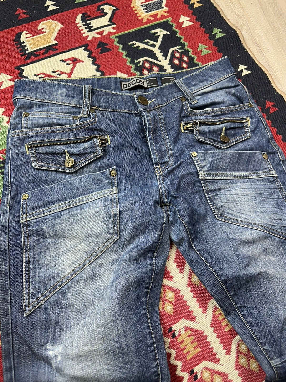 Japanese Brand Vintage Multi Pocket Y2K Distressed Jeans Size US 31 - 3 Thumbnail