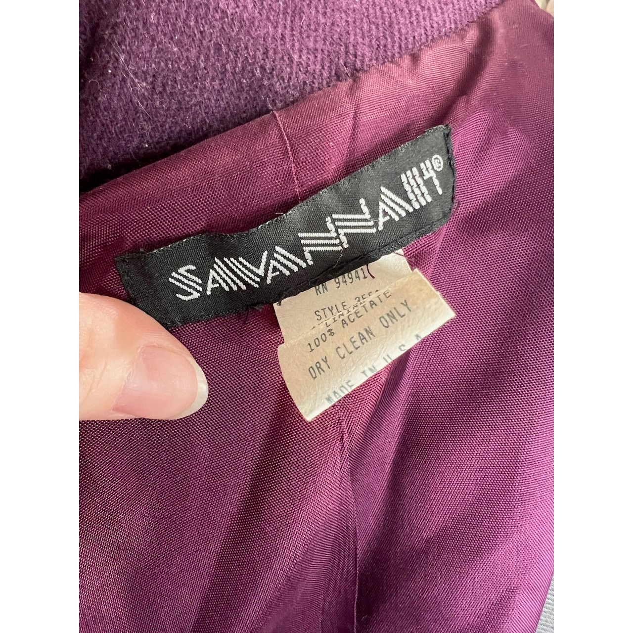 Vintage suit blazer swing skirt floral purple pink green Size XXL / US 16-18 / IT 52-54 - 13 Thumbnail