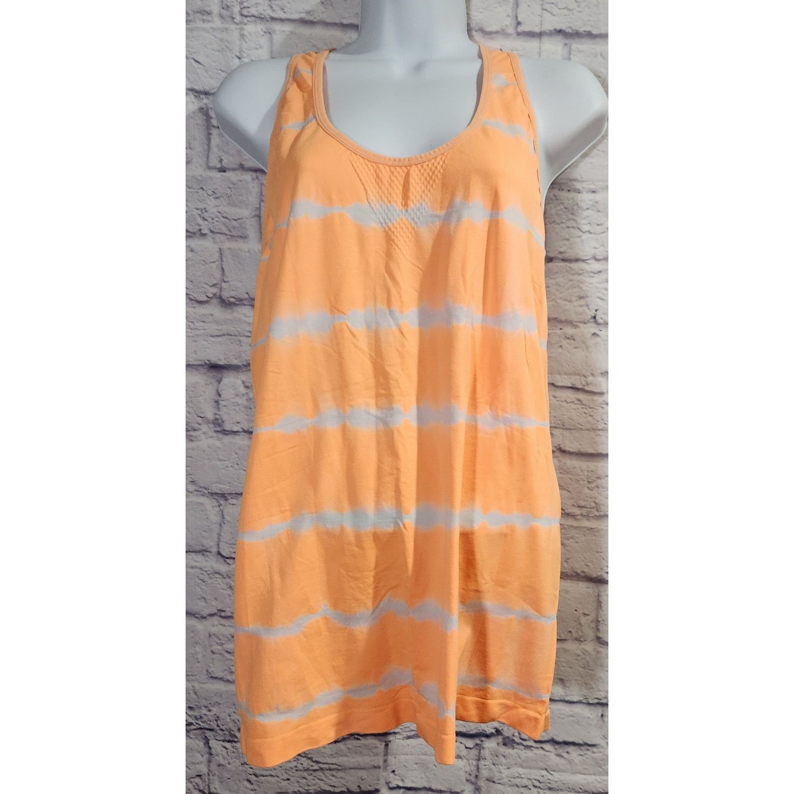 Other City Streets Orange White Striped Racerback Workout Top XL Size XL / US 12-14 / IT 48-50 - 1 Thumbnail