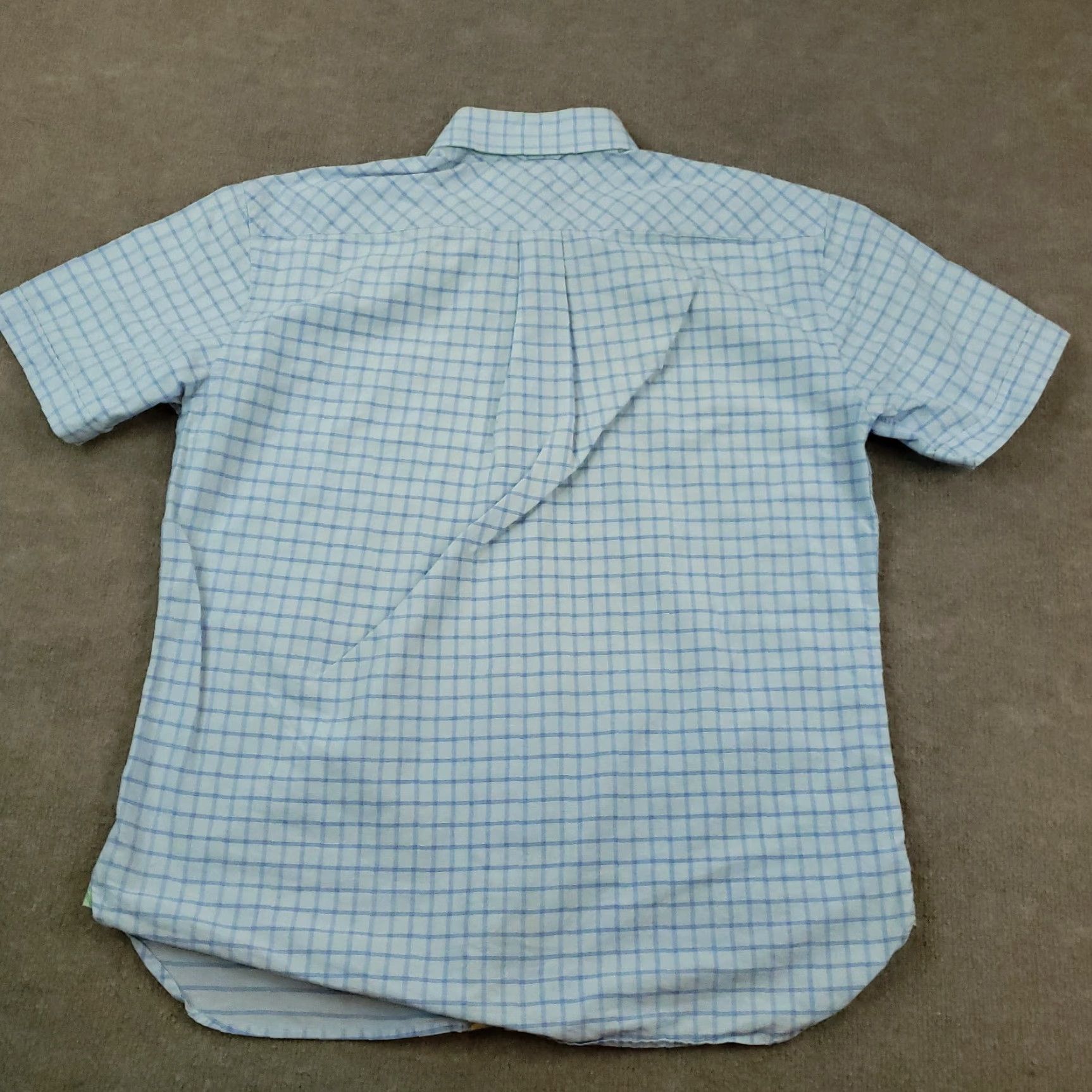 Tommy Hilfiger Tommy Hilfiger Short Sleeve Button Up Shirt Mens Large Blue Plaid Lightweight Size US L / EU 52-54 / 3 - 8 Thumbnail