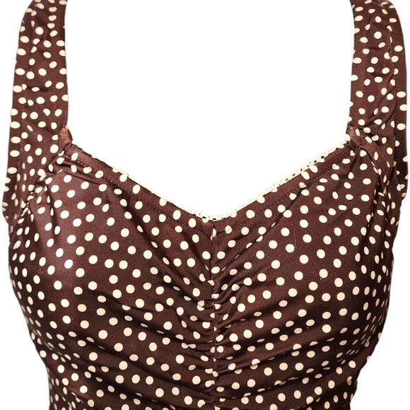 Vintage Vintage Polka Dot Swimsuit Size Large Size L / US 10 / IT 46 - 3 Thumbnail