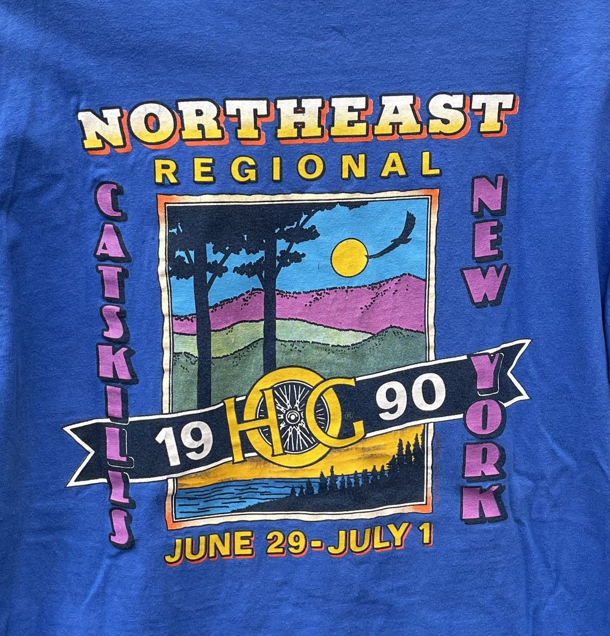 Hanes 1990 Harley Davidson H.O.G Catskills,NY Northeast Rally tee Size US L / EU 52-54 / 3 - 6 Thumbnail