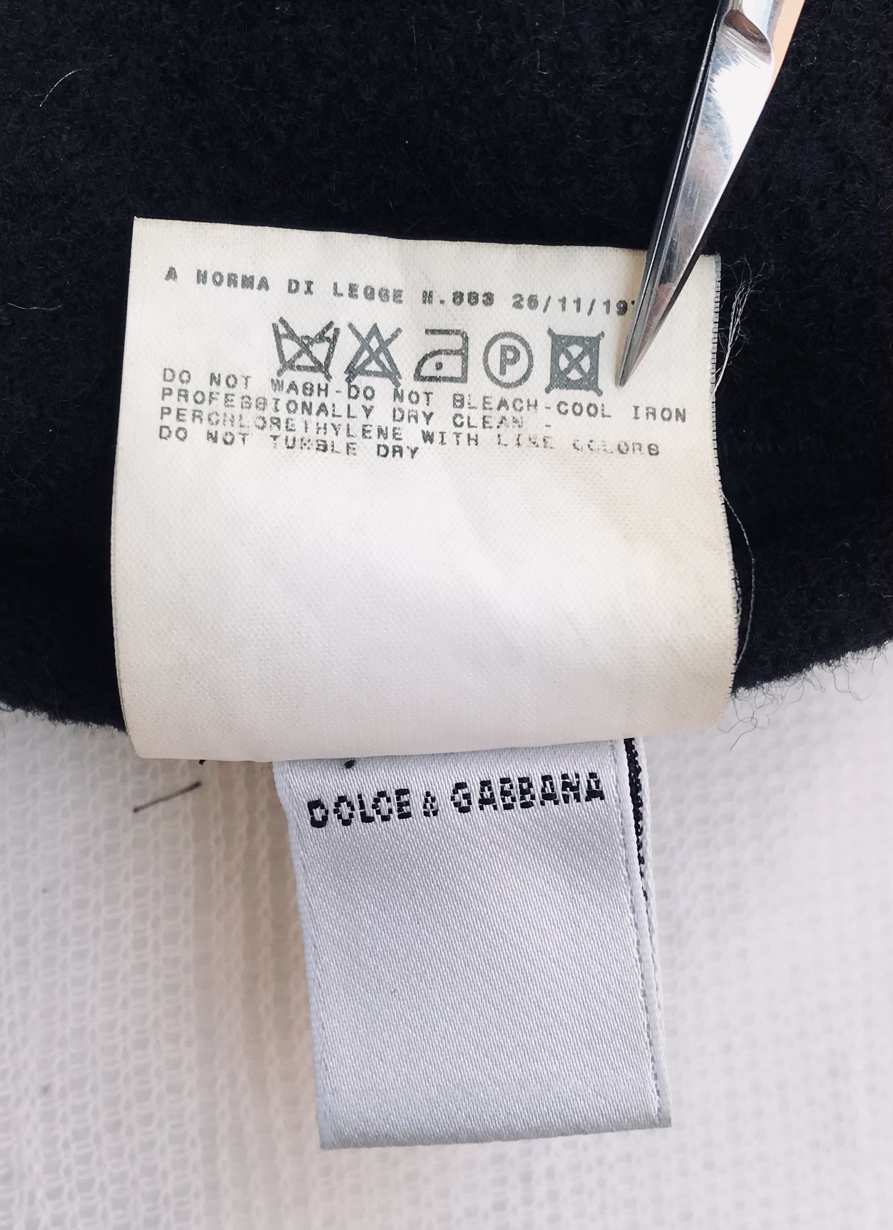 Dolce & Gabbana Dolce & Gabbana Wool Jacket Men’s Zip Bomber Black Vintage Size US L / EU 52-54 / 3 - 13 Thumbnail