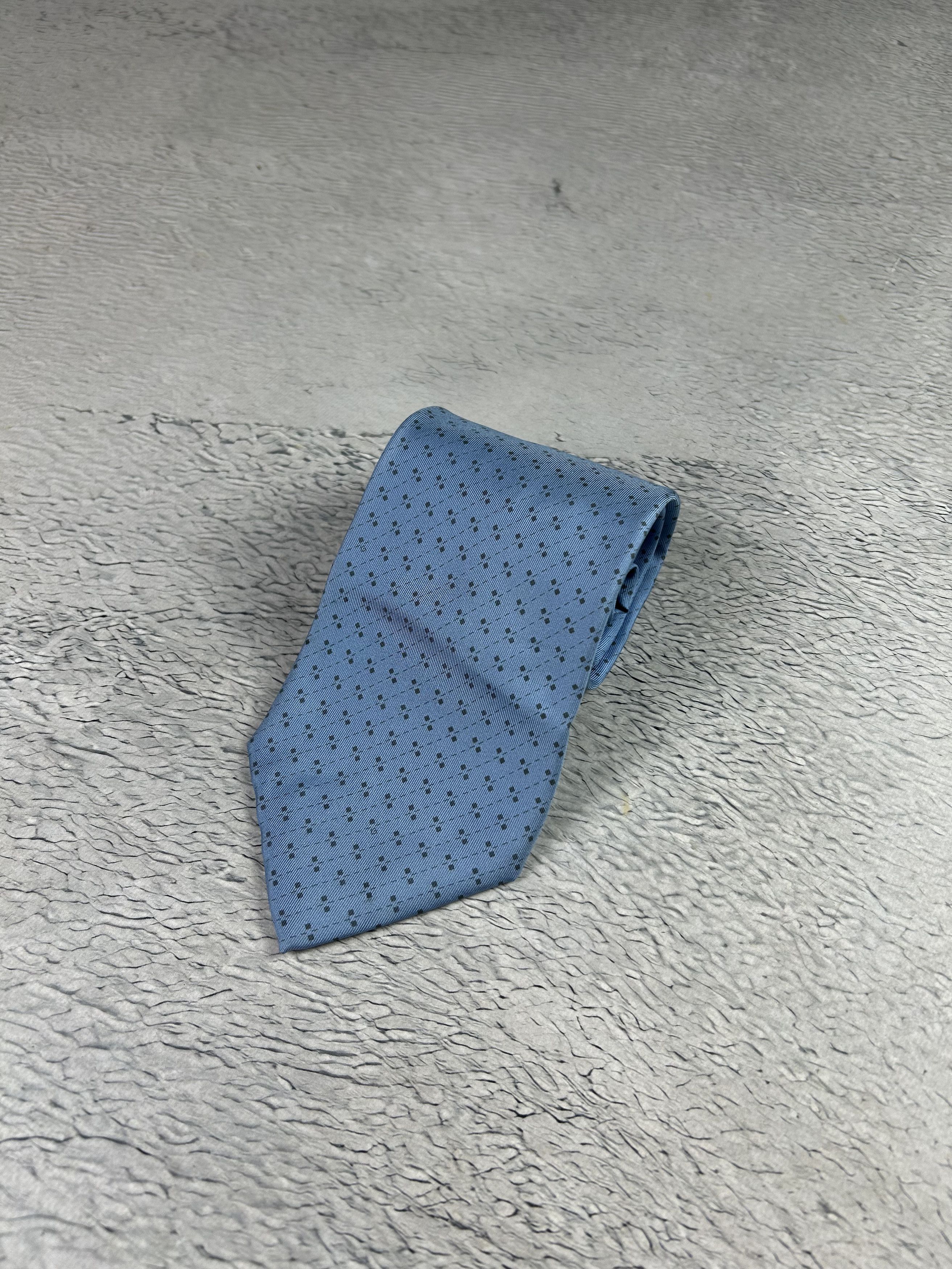 Gucci Gucci Silk Tie Blue Classic Made In Italy Size ONE SIZE - 7 Thumbnail