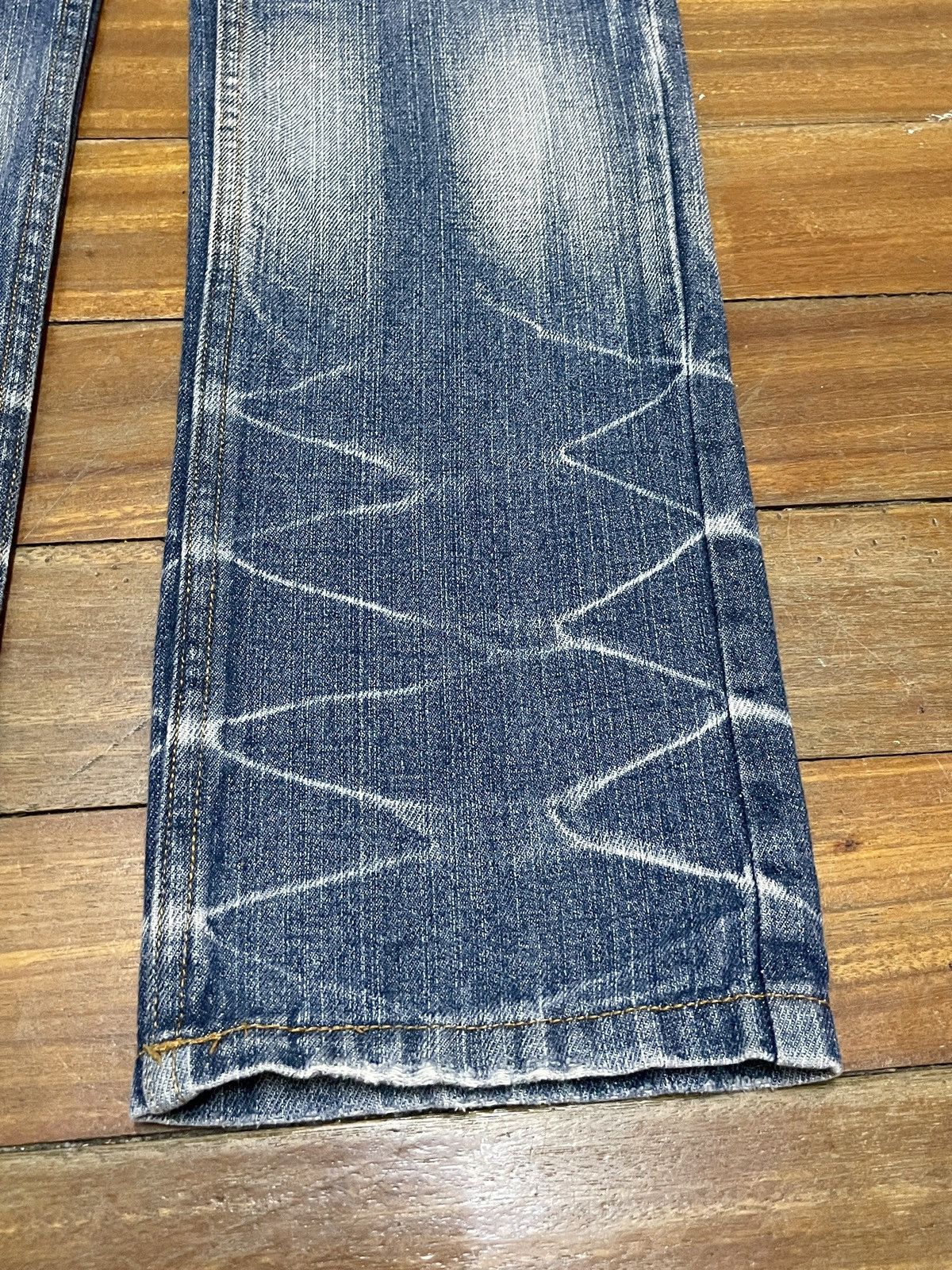 14th Addiction × Japanese Brand × Le Grande Bleu (L.G.B.) Rare Design Vintage Japanese Brand Double Focus Jeans 2000s Size US 29 - 6 Thumbnail