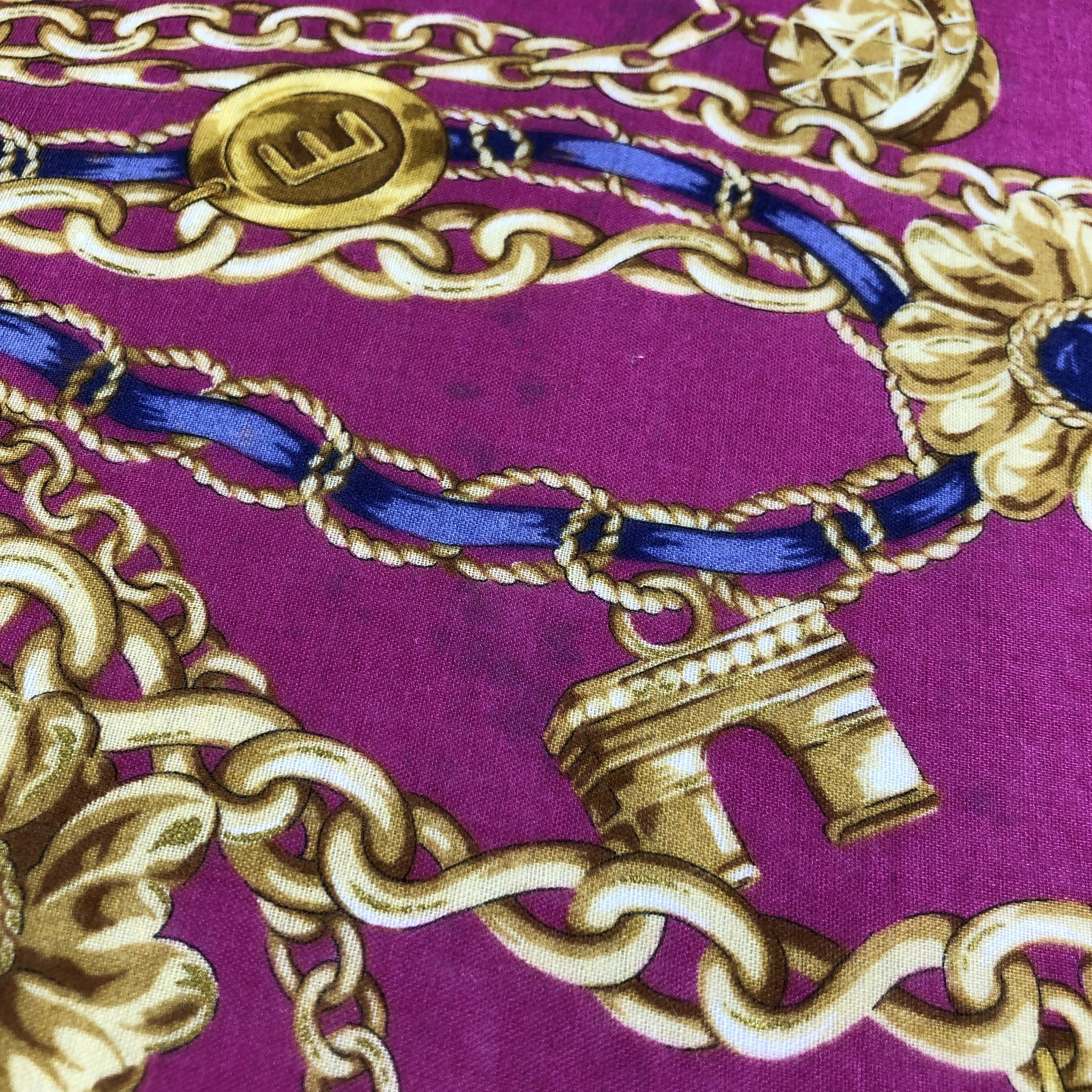 Celine Celine Gold Chains Handkerchief Neckerchief Bandana H2168 Size ONE SIZE - 9 Thumbnail