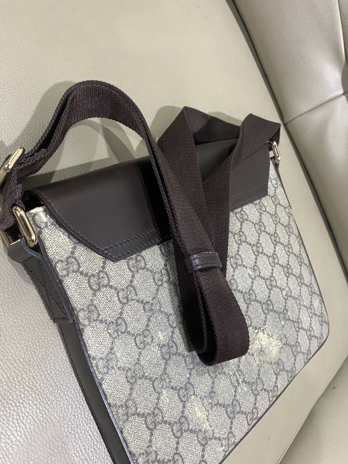 Gucci Authentic Gucci GG Supreme Flap Messenger Bag Size ONE SIZE - 14 Thumbnail