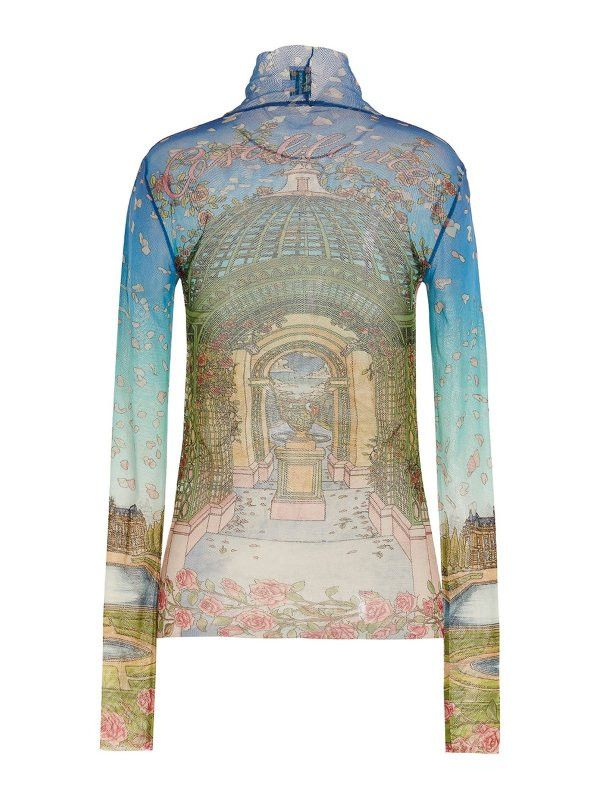 Casablanca o1mle0326 Printed Mesh Top High Neck In Multicolor Size US XL / EU 56 / 4 - 2 Thumbnail