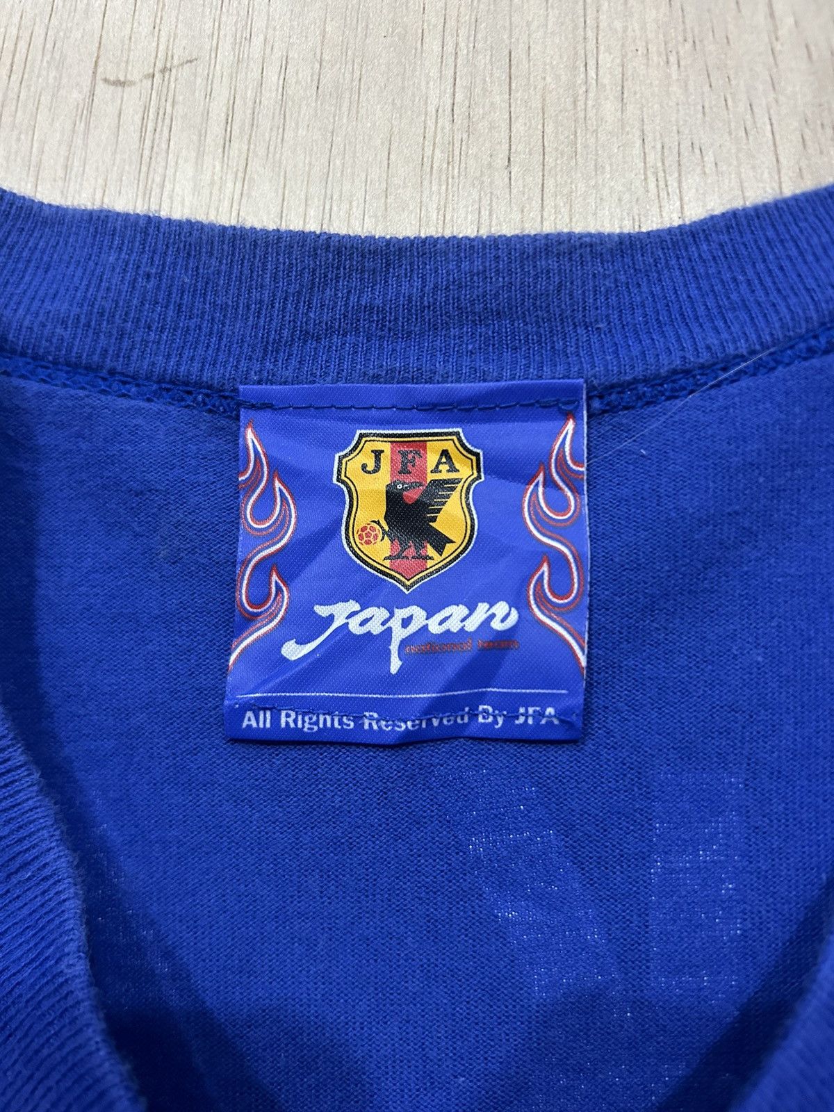 Japanese Brand Vintage 1996 Japan JFA Nakata 8 Flames Sleeve Tee Size US M / EU 48-50 / 2 - 6 Thumbnail