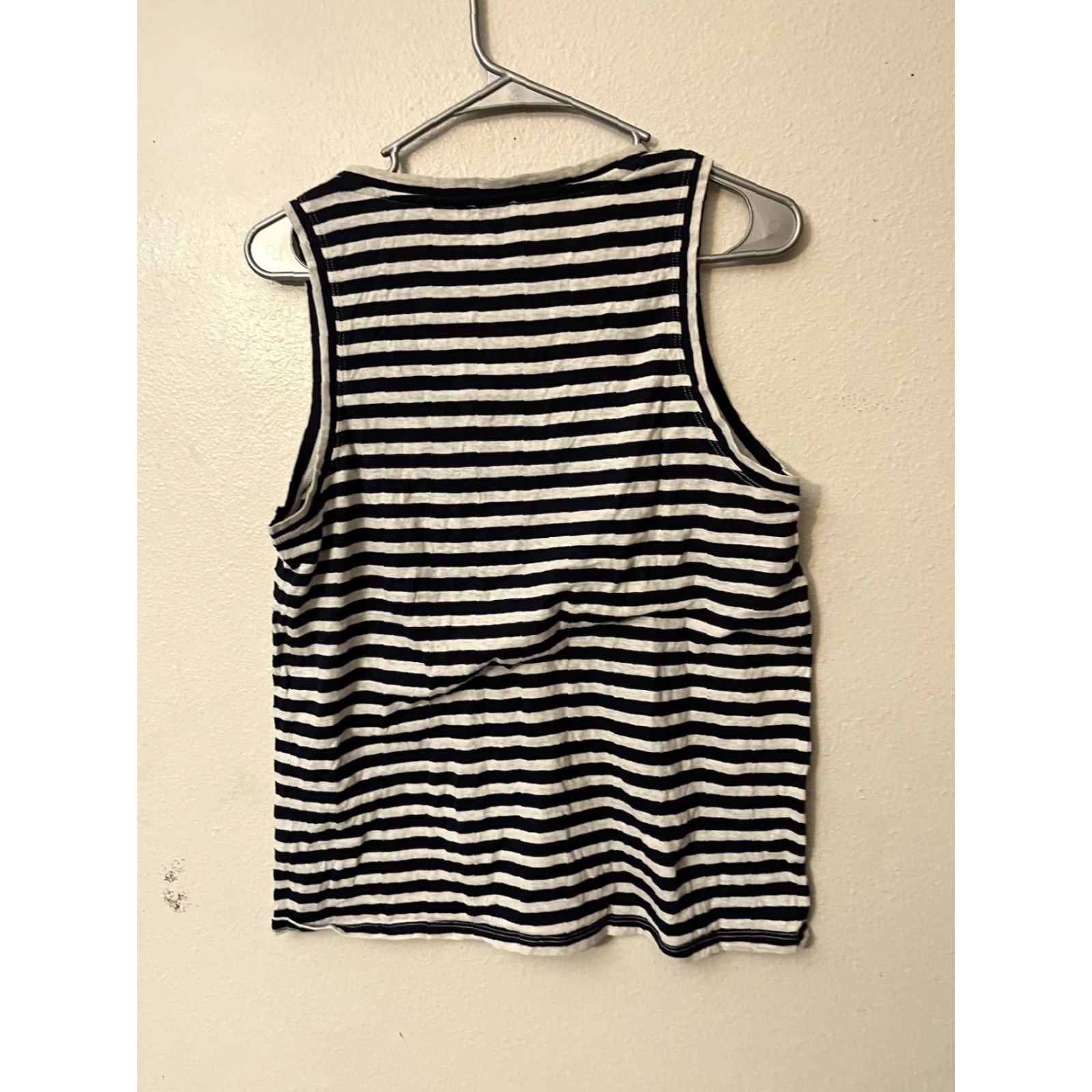 J.Crew J. Crew Factory Striped Tank Top Multicolor Women M V-Neck Sleeveless Shirt/Top Medium AO916 Size M / US 6-8 / IT 42-44 - 3 Thumbnail
