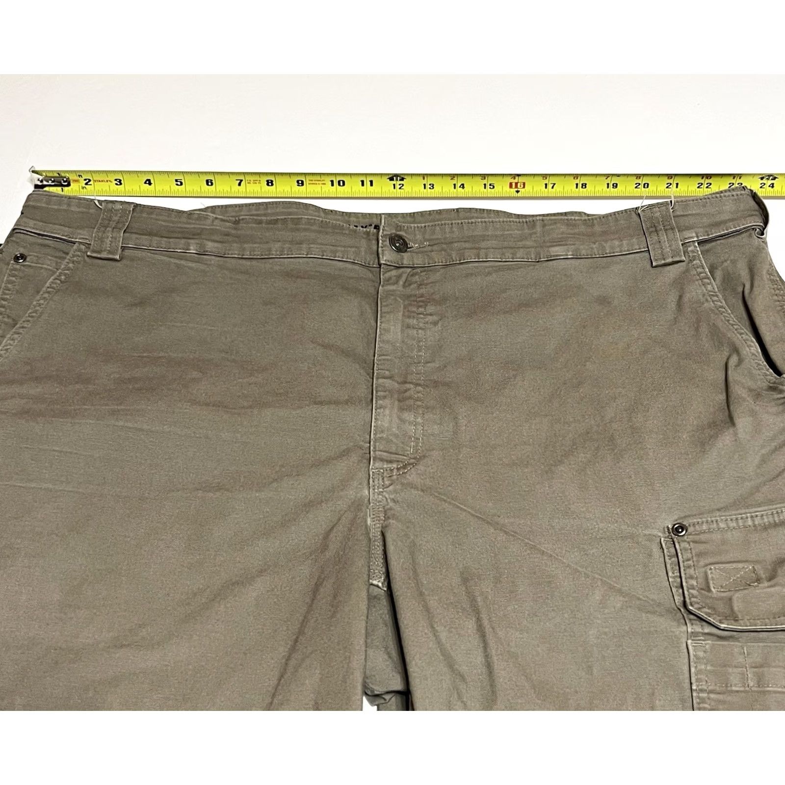 CO Duluth Fire Hose Cool Max Flex Carpenter Shorts Mens Size 48 Brown Cargo Workwear Stretch Pockets 10in Inseam Flat Front Zip Size US 32 / EU 48 - 3 Thumbnail