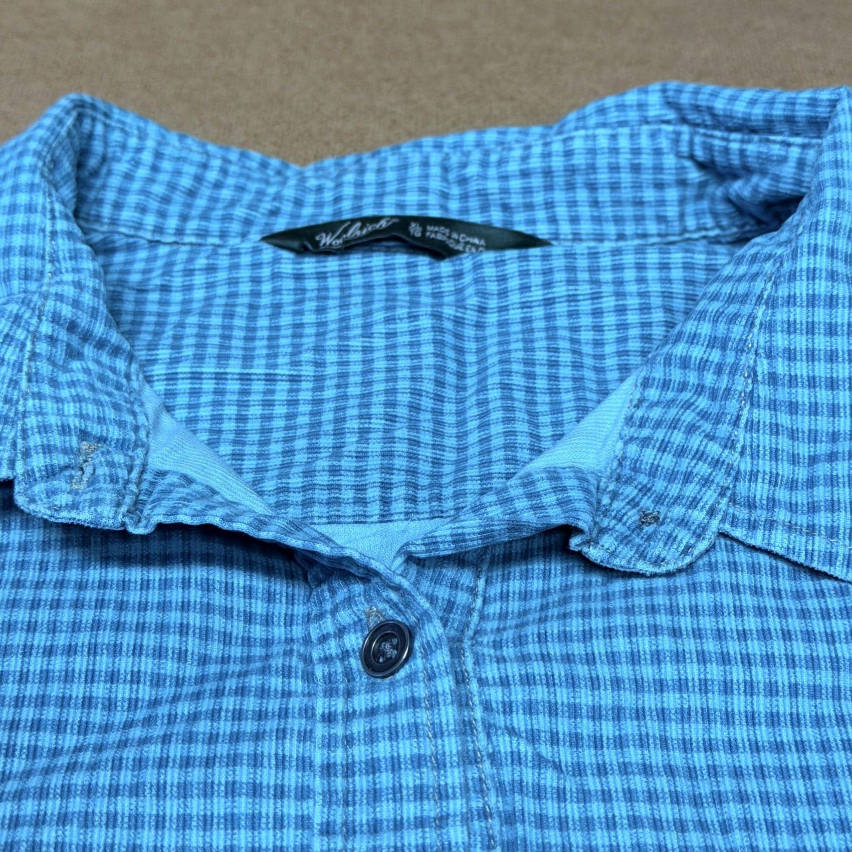 Vintage Woolrich Shirt Womens XL Blue Check Button Front Long Sleeve Cotton Casual Size XL / US 12-14 / IT 48-50 - 7 Thumbnail