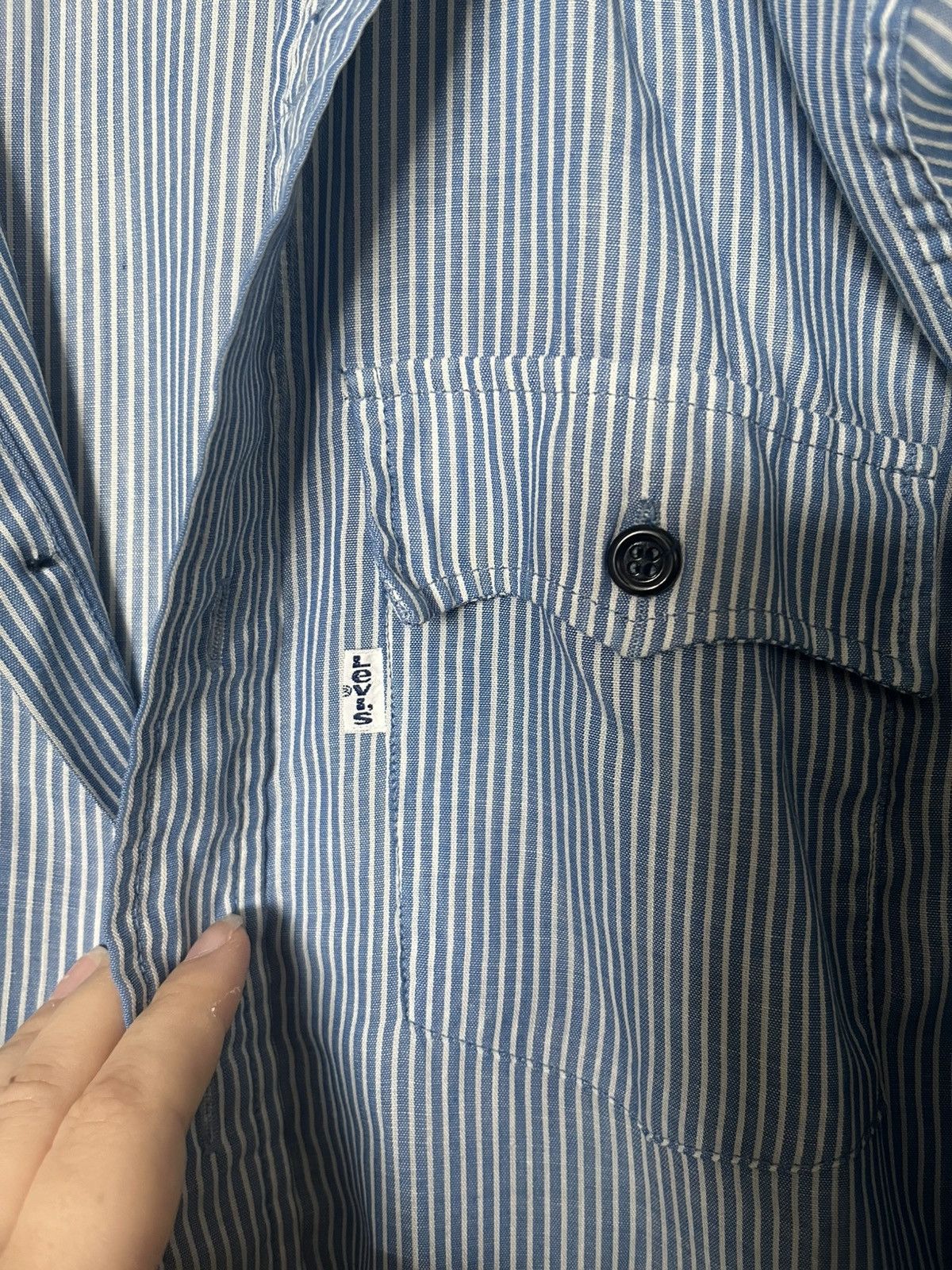 Levi's × Levi's Vintage Clothing Levi’s Vintage Longsleeve Pinstripe Dress Shirt Size US M / EU 48-50 / 2 - 4 Thumbnail