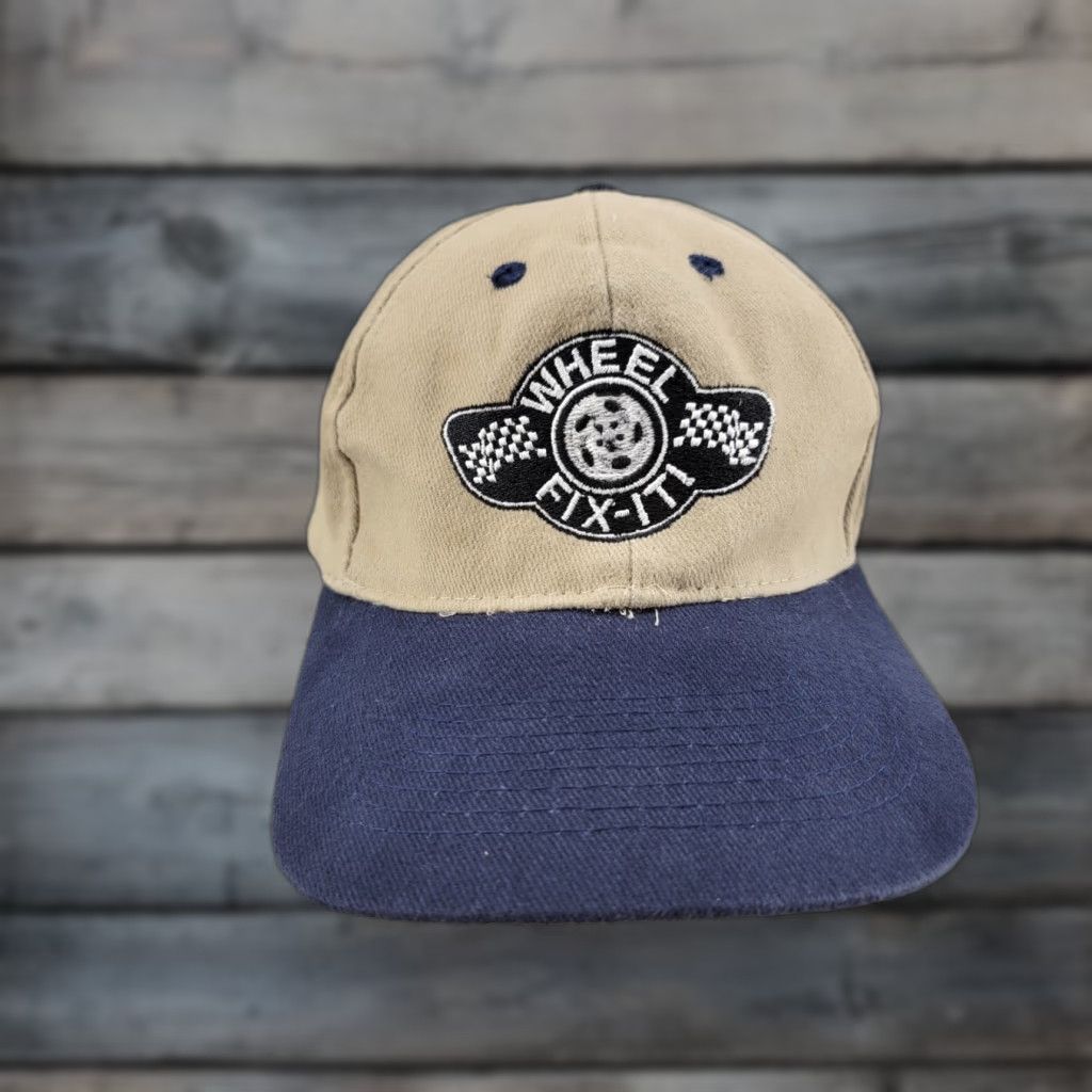 Vintage Wheel Fix it Hat Tan Mens Adjustable Baseball Cap Tan Mens Baseball Cap Adjustable Mens Wheel Fix it Hat Tan Size ONE SIZE - 1 Thumbnail