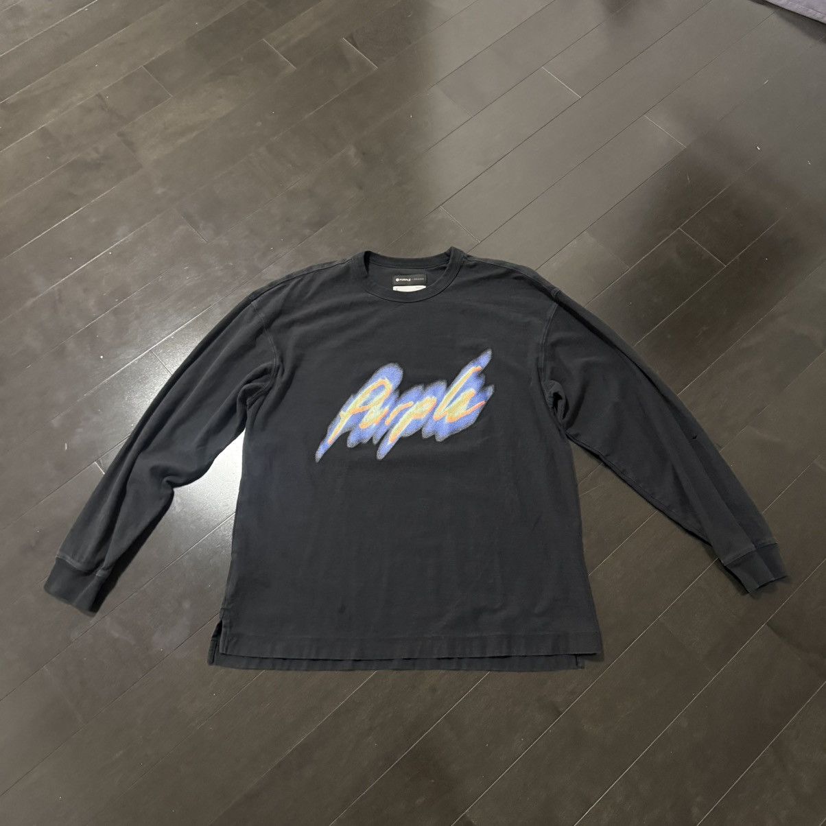 Purple Brand Textured Jersey LS Tee