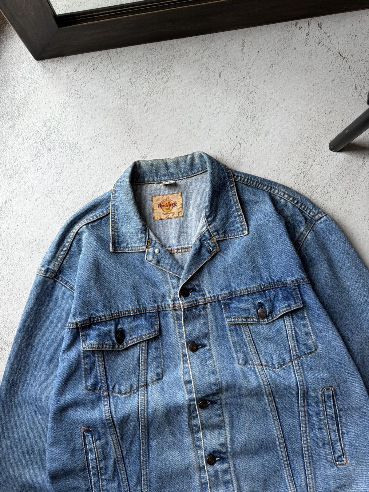 Hard Rock Cafe Hard Rock Cafe New York Vintage True Denim Blue Jeans Jacket Size US XL / EU 56 / 4 - 6 Thumbnail