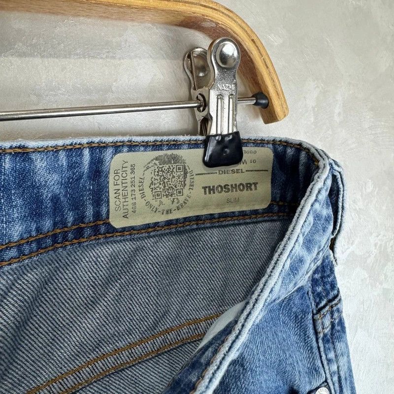Diesel Men’s Diesel Denim Shorts Size L Vintage Blue Distressed Size US 32 / EU 48 - 6 Thumbnail