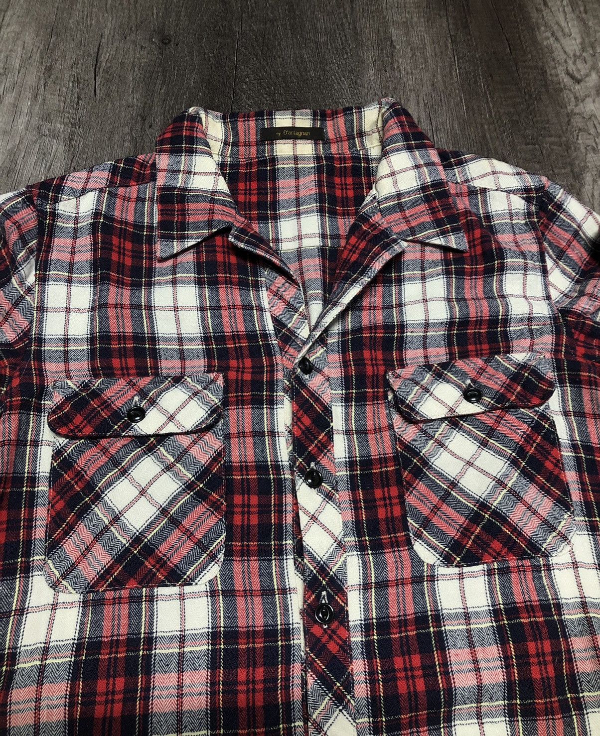 Designer × Japanese Brand × Vintage Vintage D'artagnan Flannel 4 Pocket Button Up Shirt Size M / US 6-8 / IT 42-44 - 5 Thumbnail