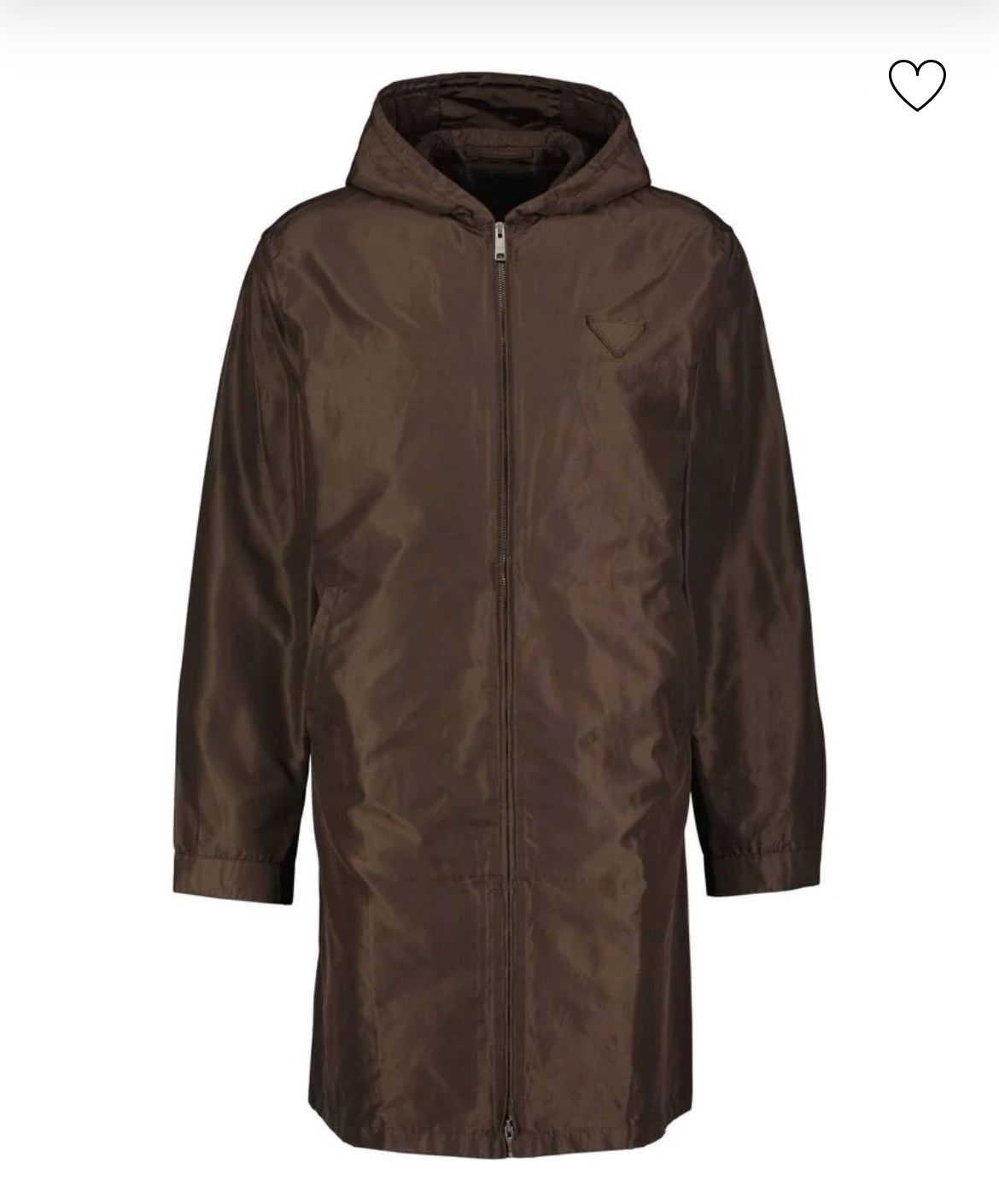 Prada Men's silk coat with hood HOOD TRENCH