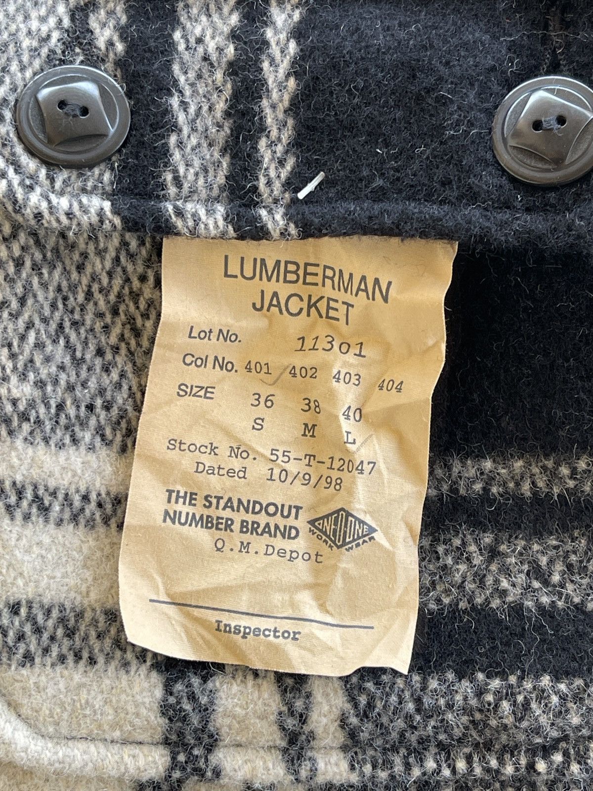 Vintage Vintage 1O1 Workwear Sanforized Wool Plaid Lumberman Jacket Size US L / EU 52-54 / 3 - 11 Thumbnail