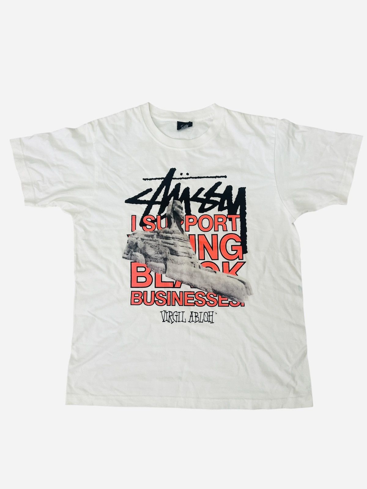 Stussy Stussy X Virgil Abloh Off-White T-Shirt Skate Surf NWOT Size US M / EU 48-50 / 2 - 1 Thumbnail