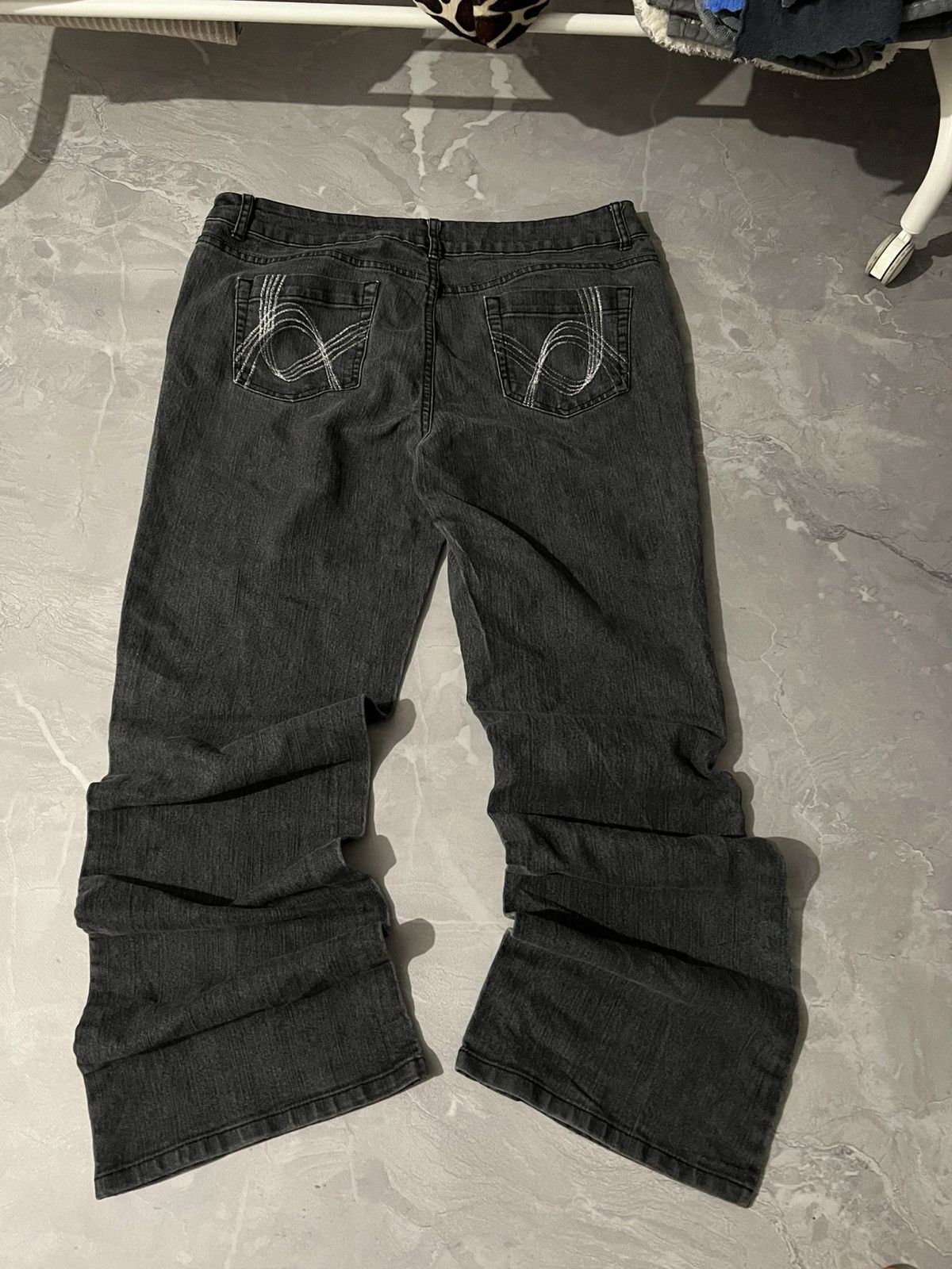 Japanese Brand Japanese Avant Garde Baggy Jeans / Glamour Dark wear y2k Size US 34 / EU 50 - 2 Thumbnail