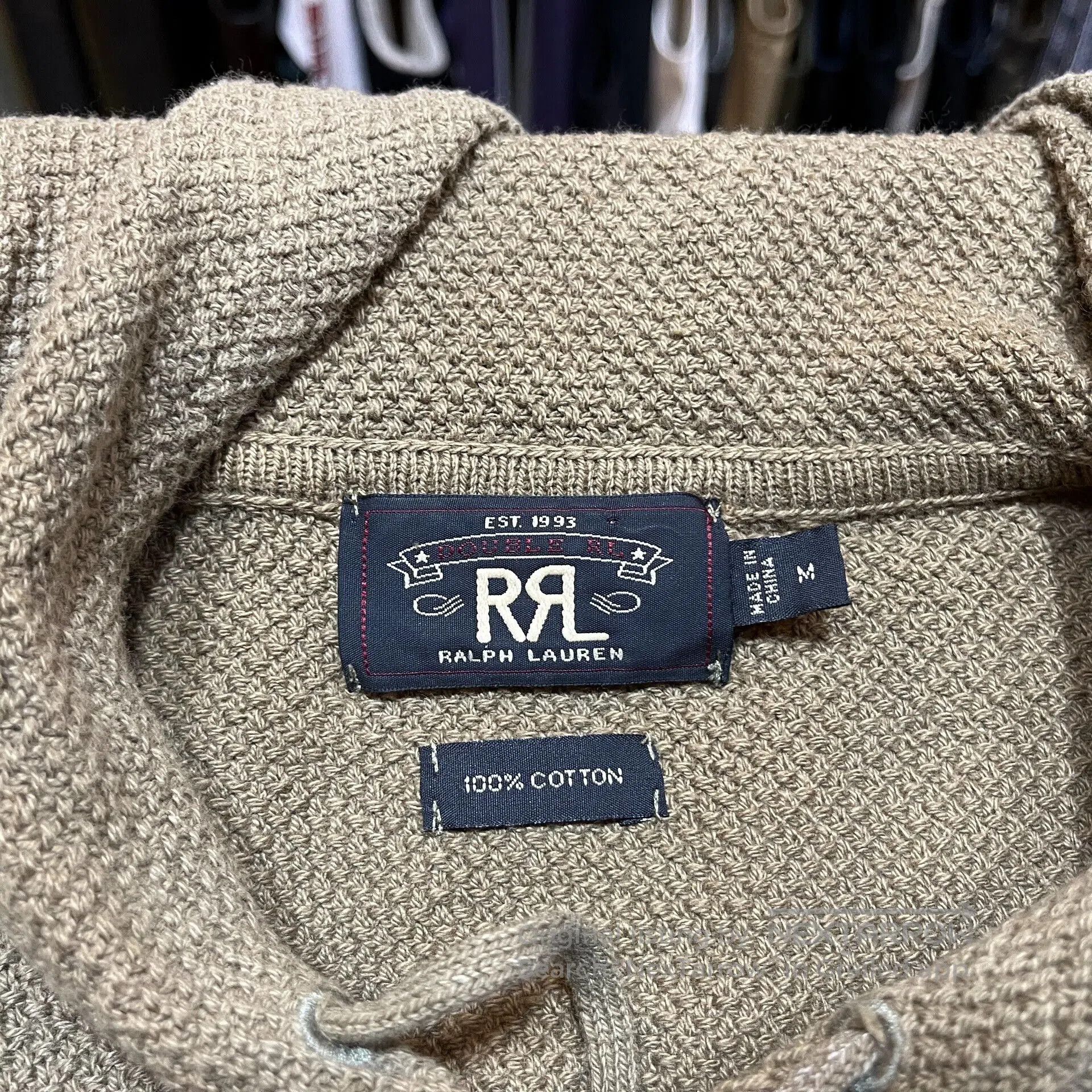 RRL Ralph Lauren rrl double rl hooded sweatshirt beige. Size US M / EU 48-50 / 2 - 3 Thumbnail