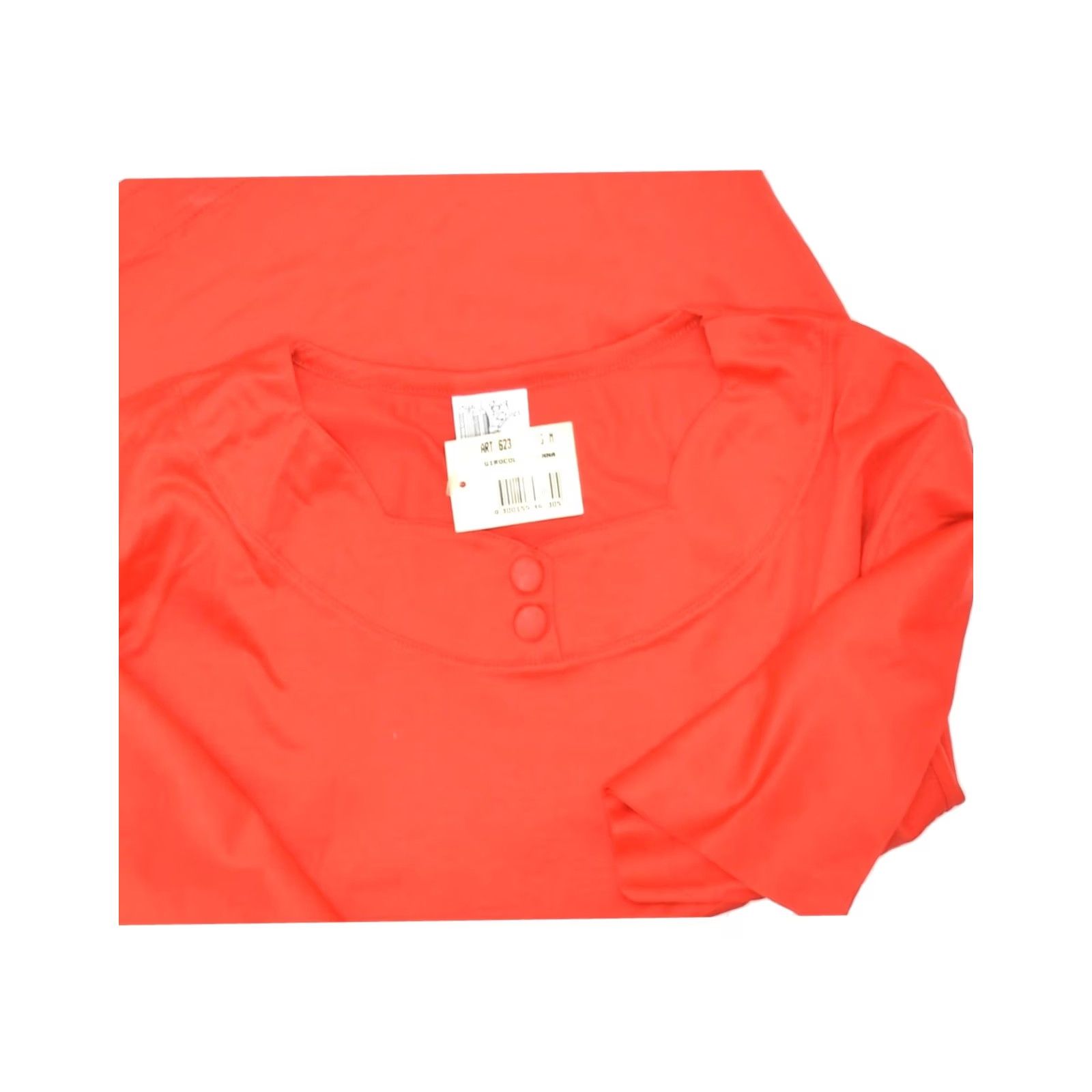 Vintage VINTAGE Womens T-Shirt Top UK 14 Medium Red Cotton Size M / US 6-8 / IT 42-44 - 3 Thumbnail