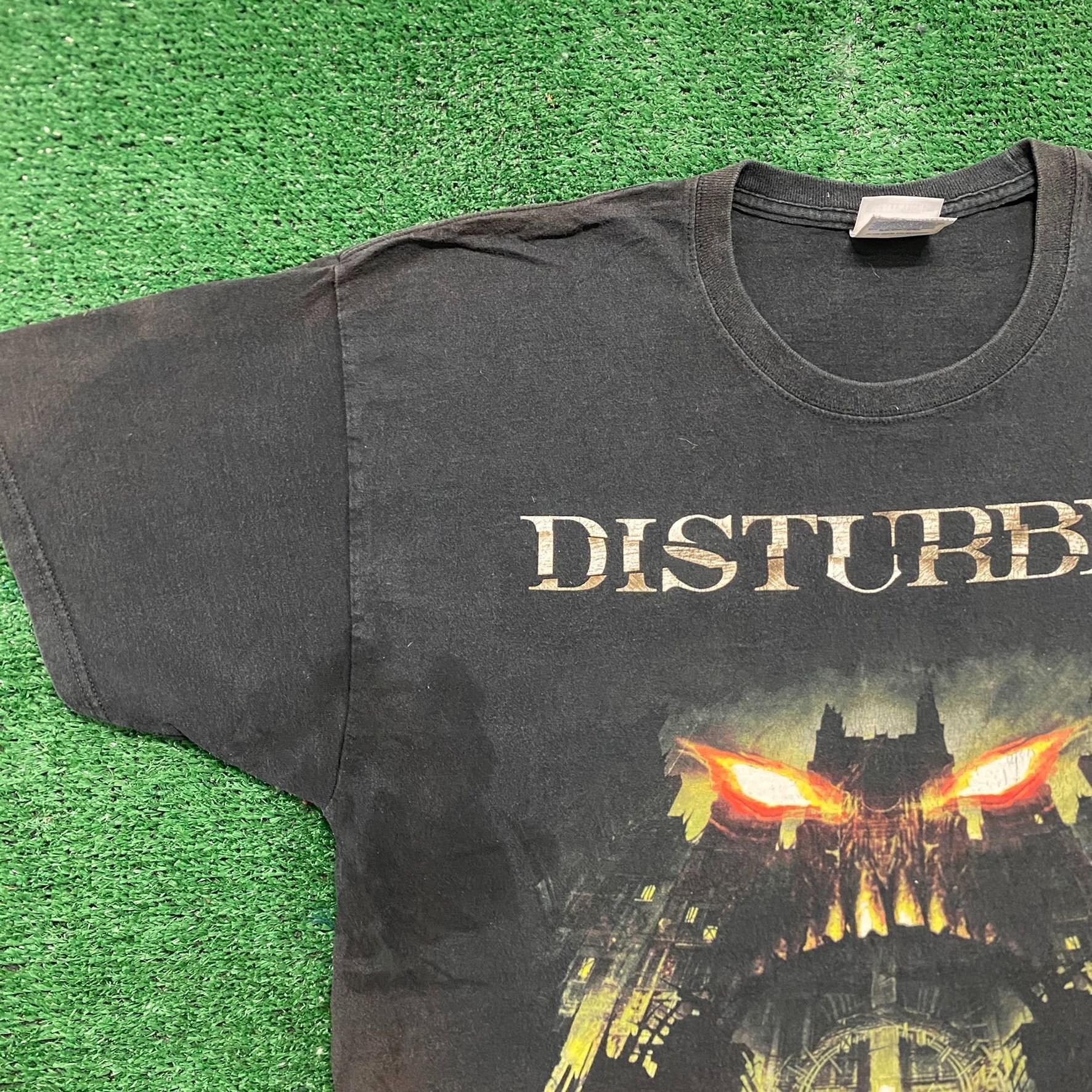 Band Tees Vintage Y2K Sun Faded Disturbed Heavy Metal Rock Band Tee Size US XL / EU 56 / 4 - 2 Thumbnail