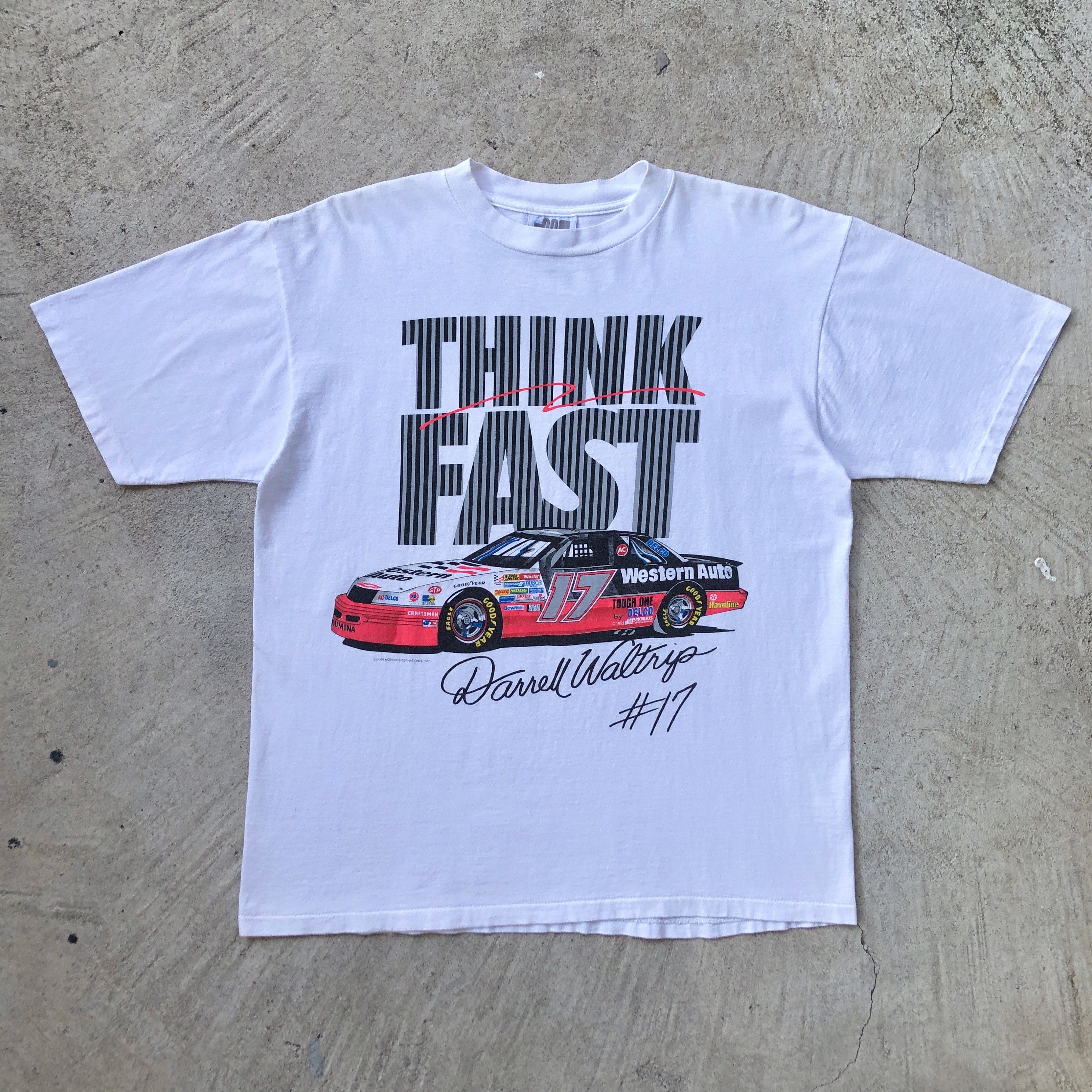 NASCAR Darrell Waltrip NASCAR white cotton t-shirt Size US XL / EU 56 / 4 - 1 Thumbnail