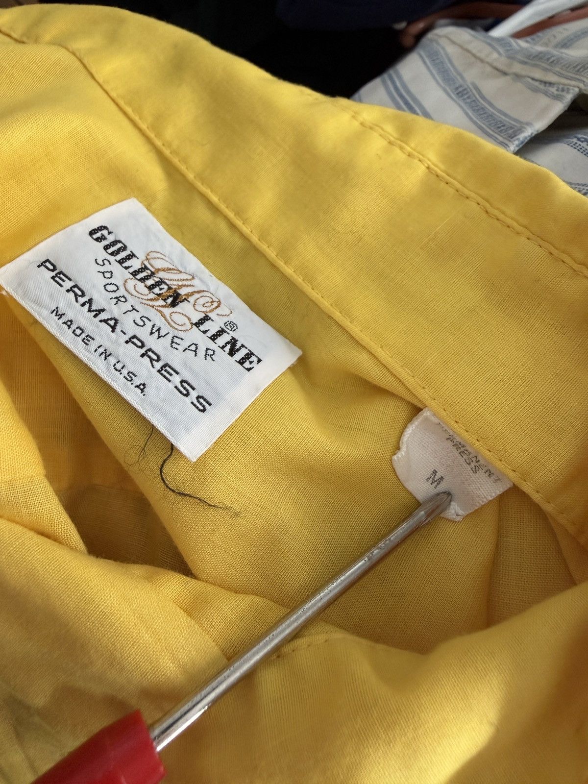 Vintage Vintage 60s Golden Line Pointed Collar Button Up Shirt Size US M / EU 48-50 / 2 - 9 Thumbnail