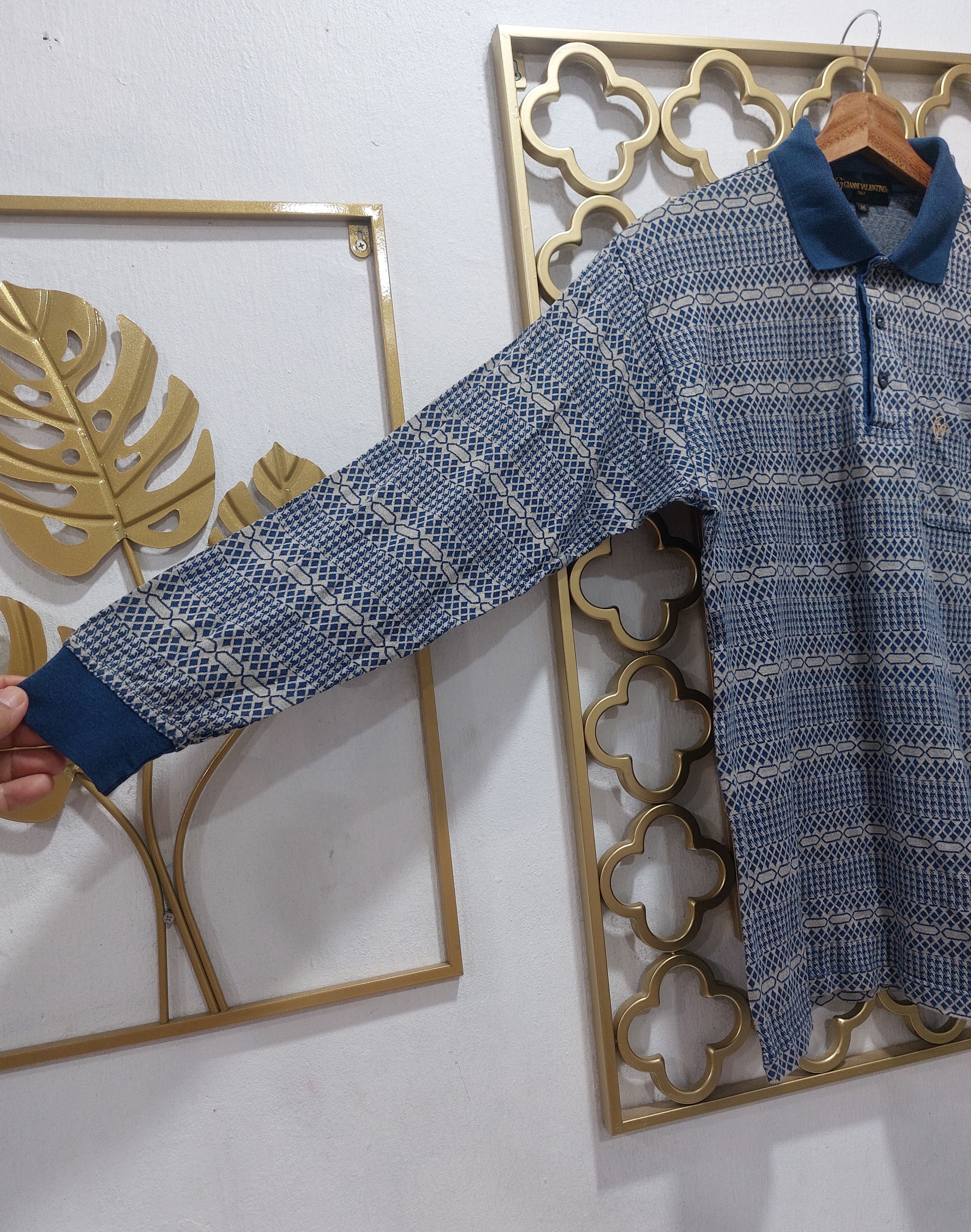Gianni Valentino × Japanese Brand VINTAGE GIANNI VALENTINO LONG SLEEVE POLO Size US M / EU 48-50 / 2 - 3 Thumbnail