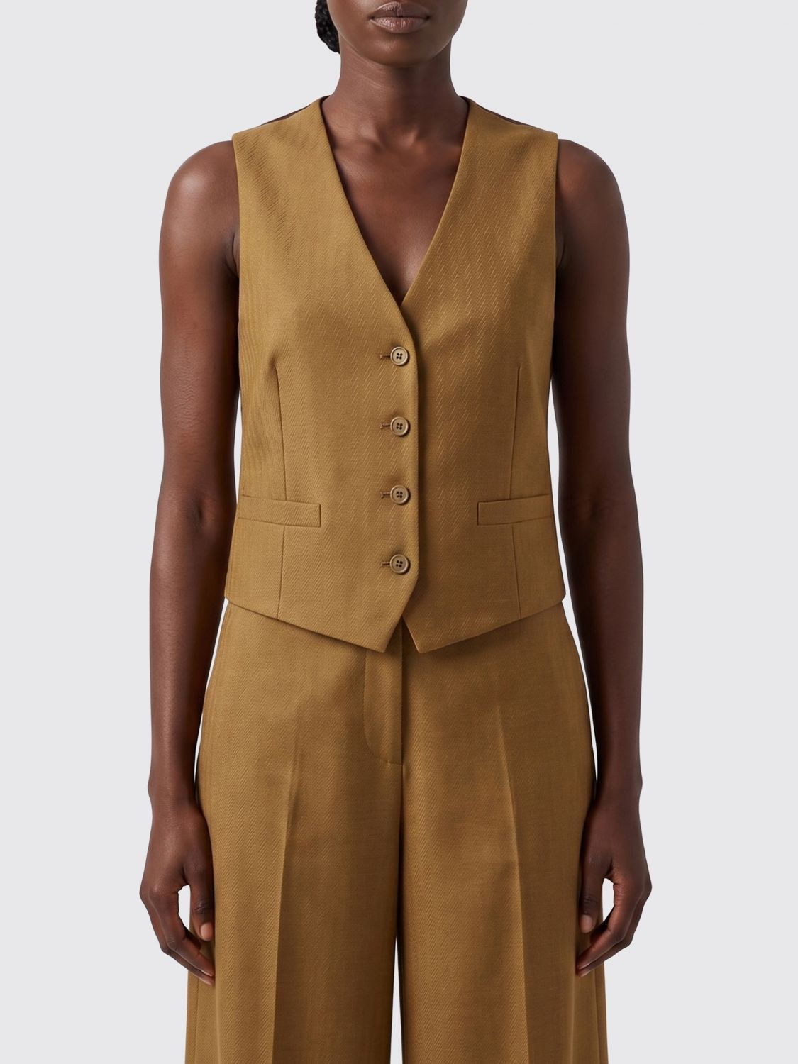 Burberry Burberry Waistcoat Woman Brown Size S / US 4 / IT 40 - 1 Thumbnail