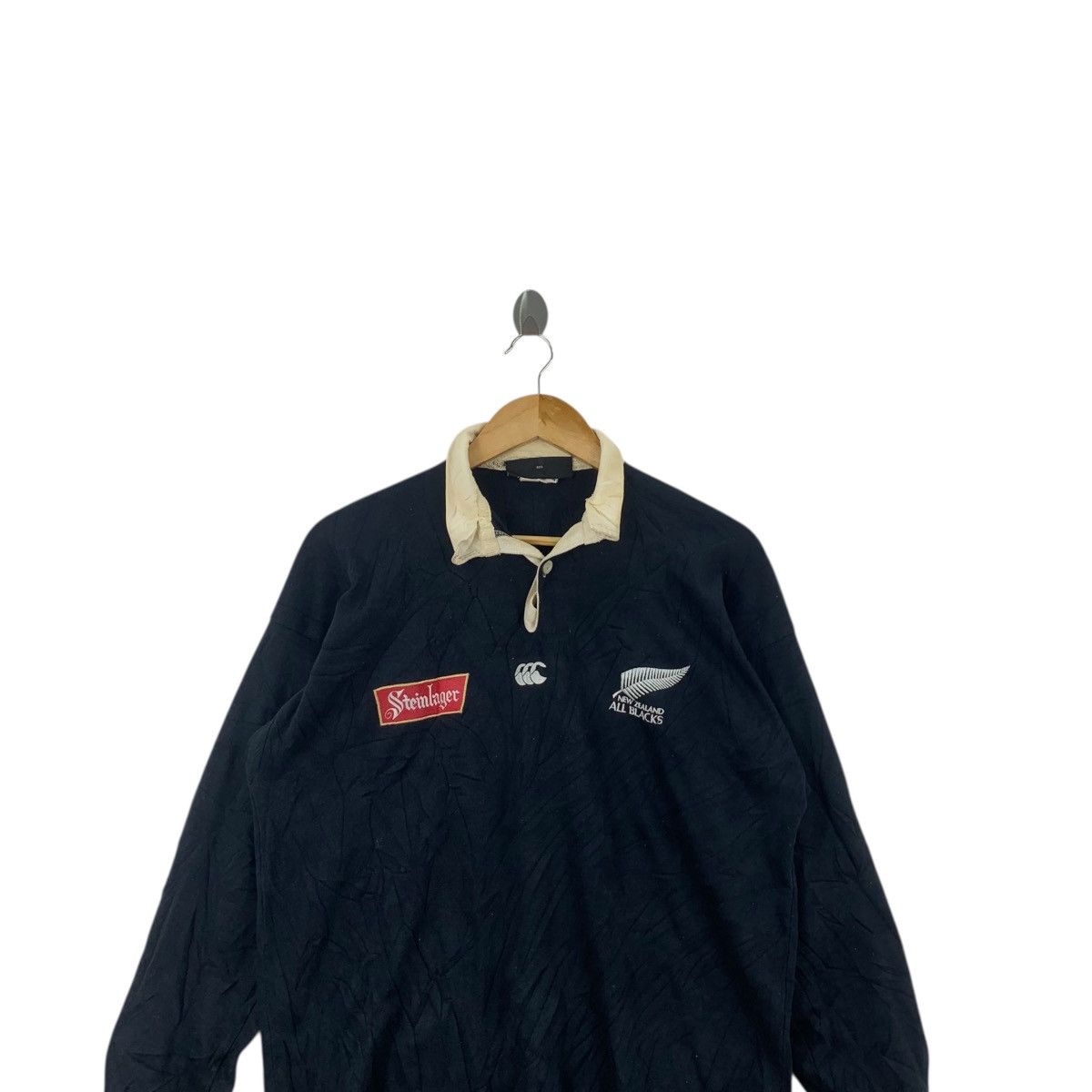 Canterbury of New Zealand Vintage CANTERBURY ALL BLACKS STEINLAGER Rugby Tee Shirt Size US M / EU 48-50 / 2 - 2 Thumbnail