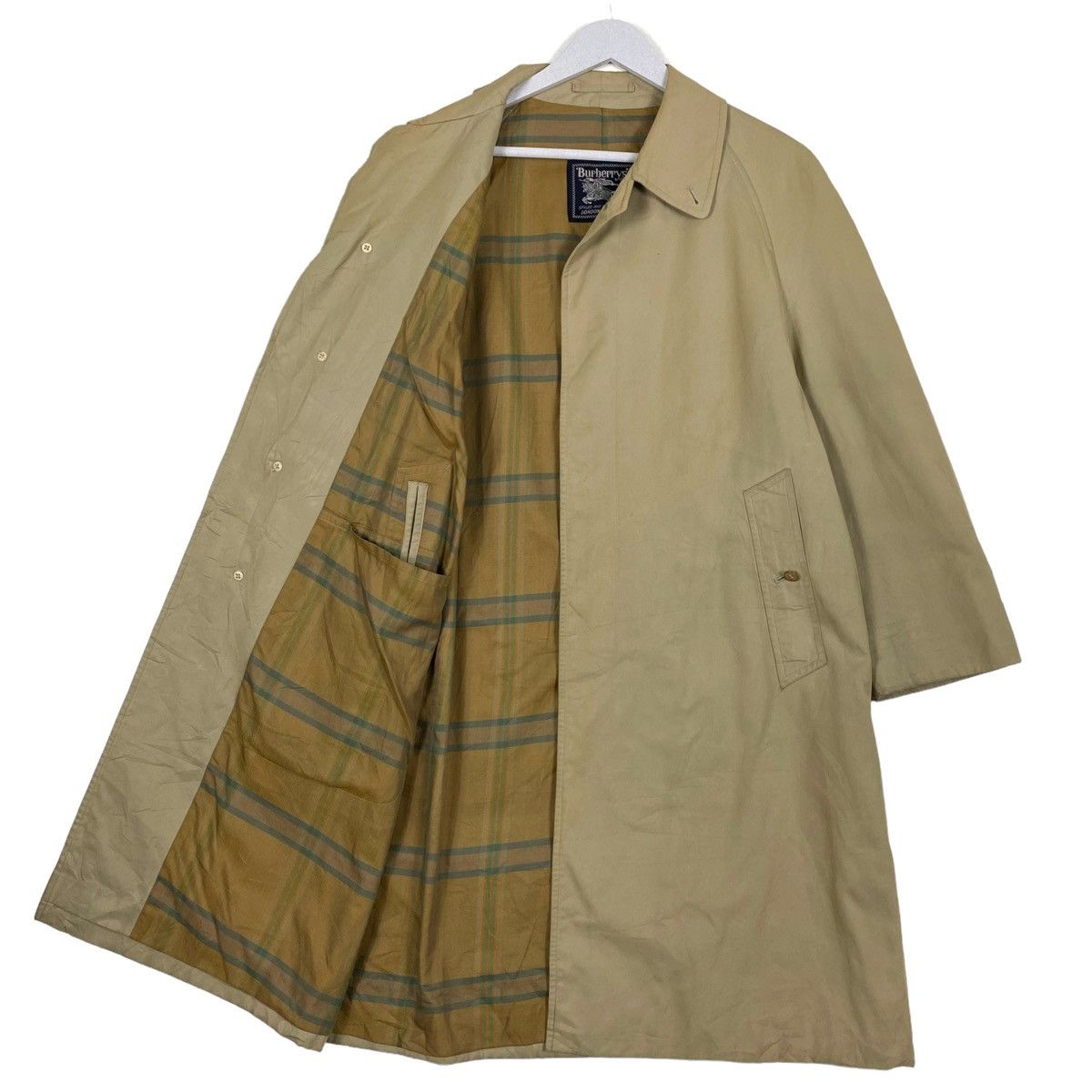 Vintage Burberrys Nova Check Trench Coat 90s Size 48 - Etsy