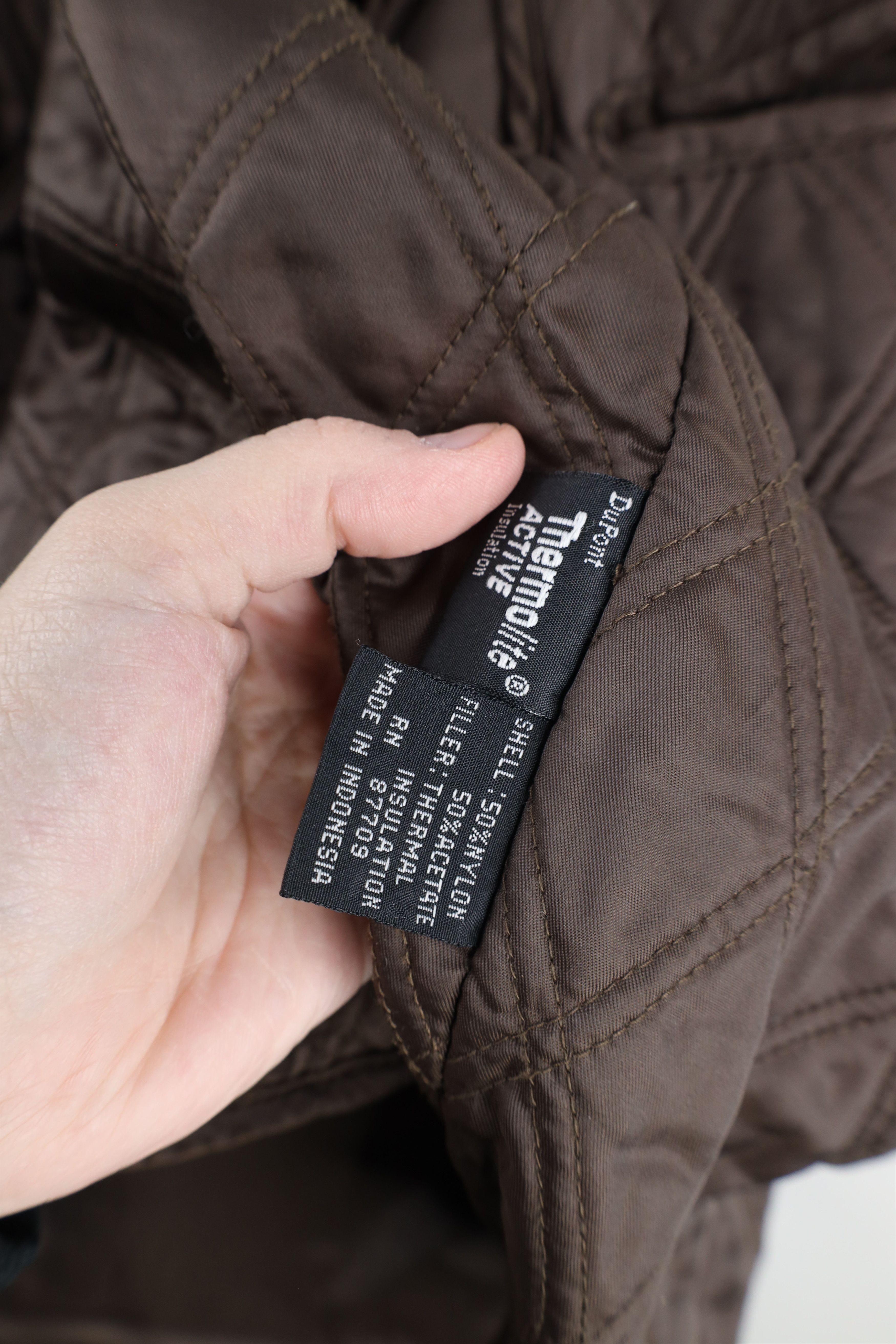 Vintage Vintage 90s Streetwear Quilted Leather Shirt Jacket Brown Size US L / EU 52-54 / 3 - 12 Thumbnail