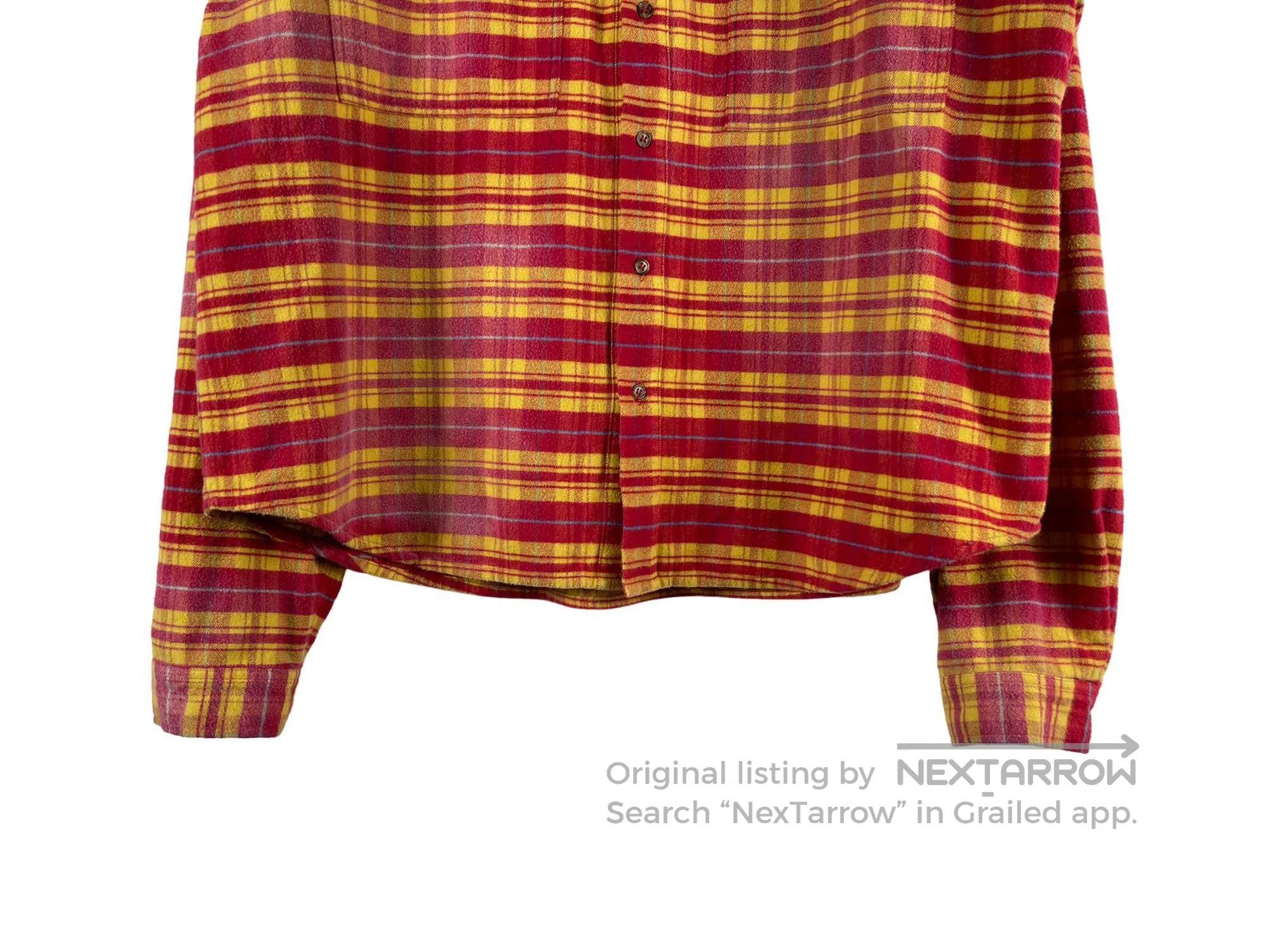 Other Far Archive Orange Red Distressed Faded Flannel Tapered Pl Size US S / EU 44-46 / 1 - 4 Thumbnail