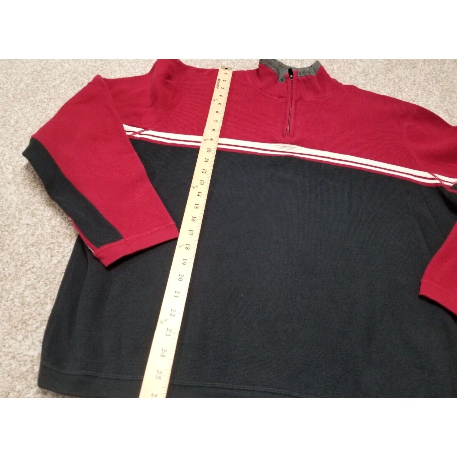 Eddie Bauer Eddie Bauer Sweater Mens Large Black 1/4 Zip Pullover Cotton Casual Outdoor Knit Sweatshirt Regular Fit Logo Mens Size US L / EU 52-54 / 3 - 4 Thumbnail