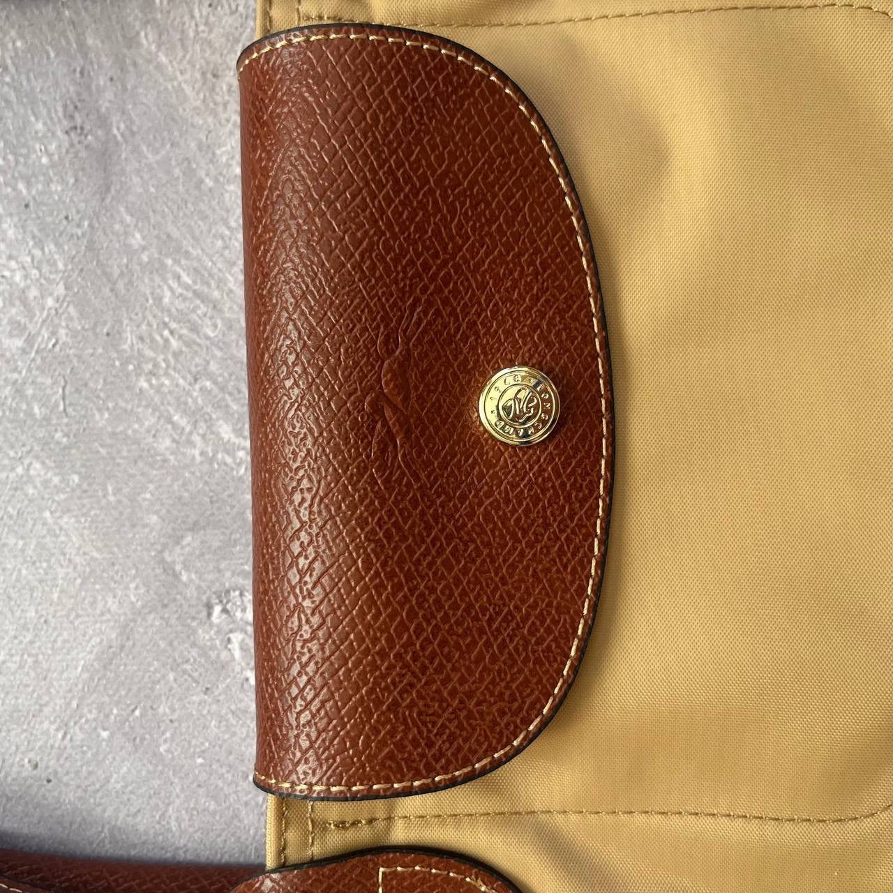 Longchamp LONGCHAMP Le Pliage Medium Tote Baige Shoulder Bag Size ONE SIZE - 4 Thumbnail