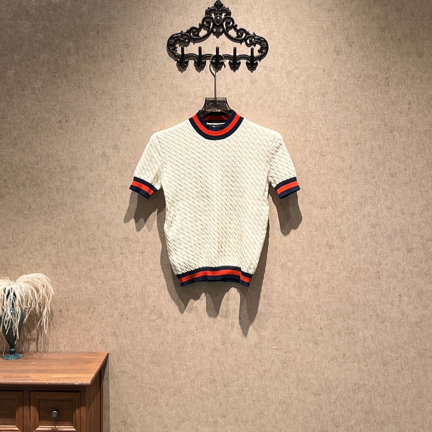 Gucci Gucci Stripe Short Sleeve Knit Top Size S Size S / US 4 / IT 40 - 1 Thumbnail